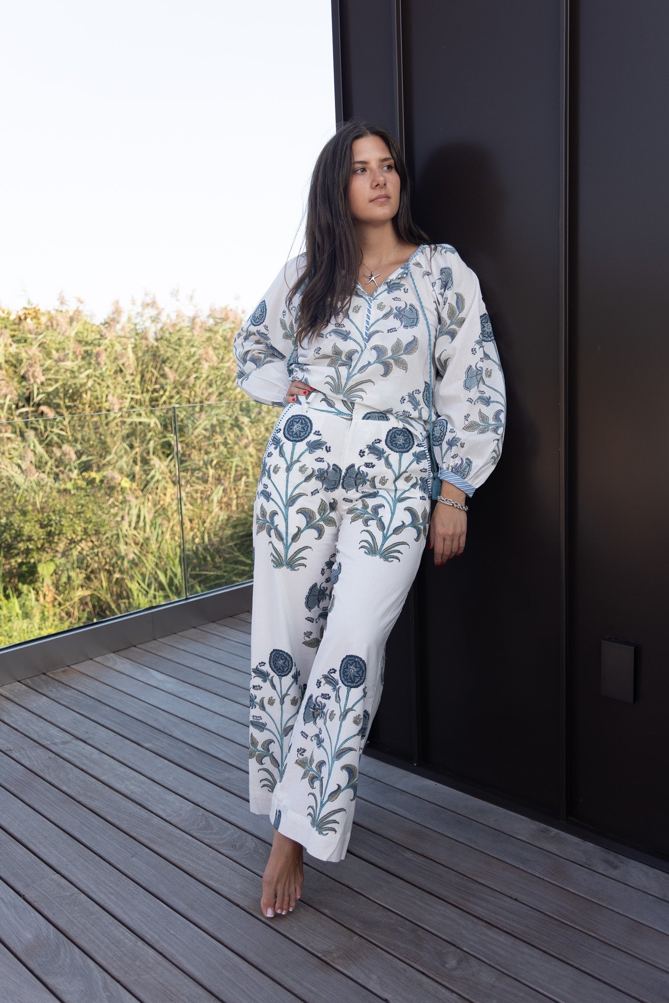 Edison Pant in BLUE VINE