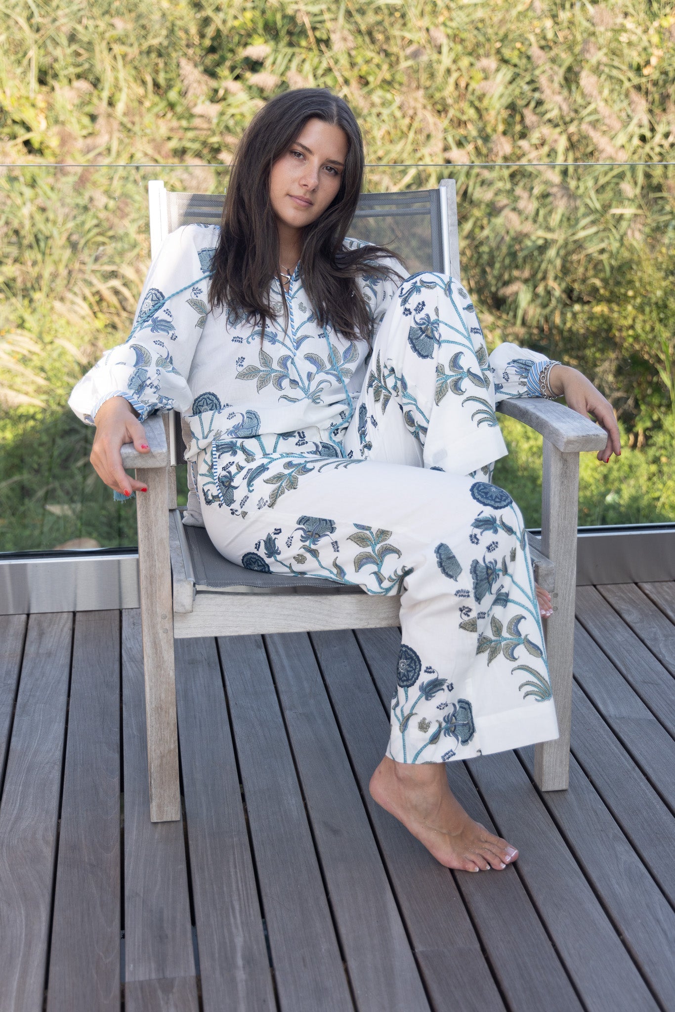 Edison Pant in BLUE VINE