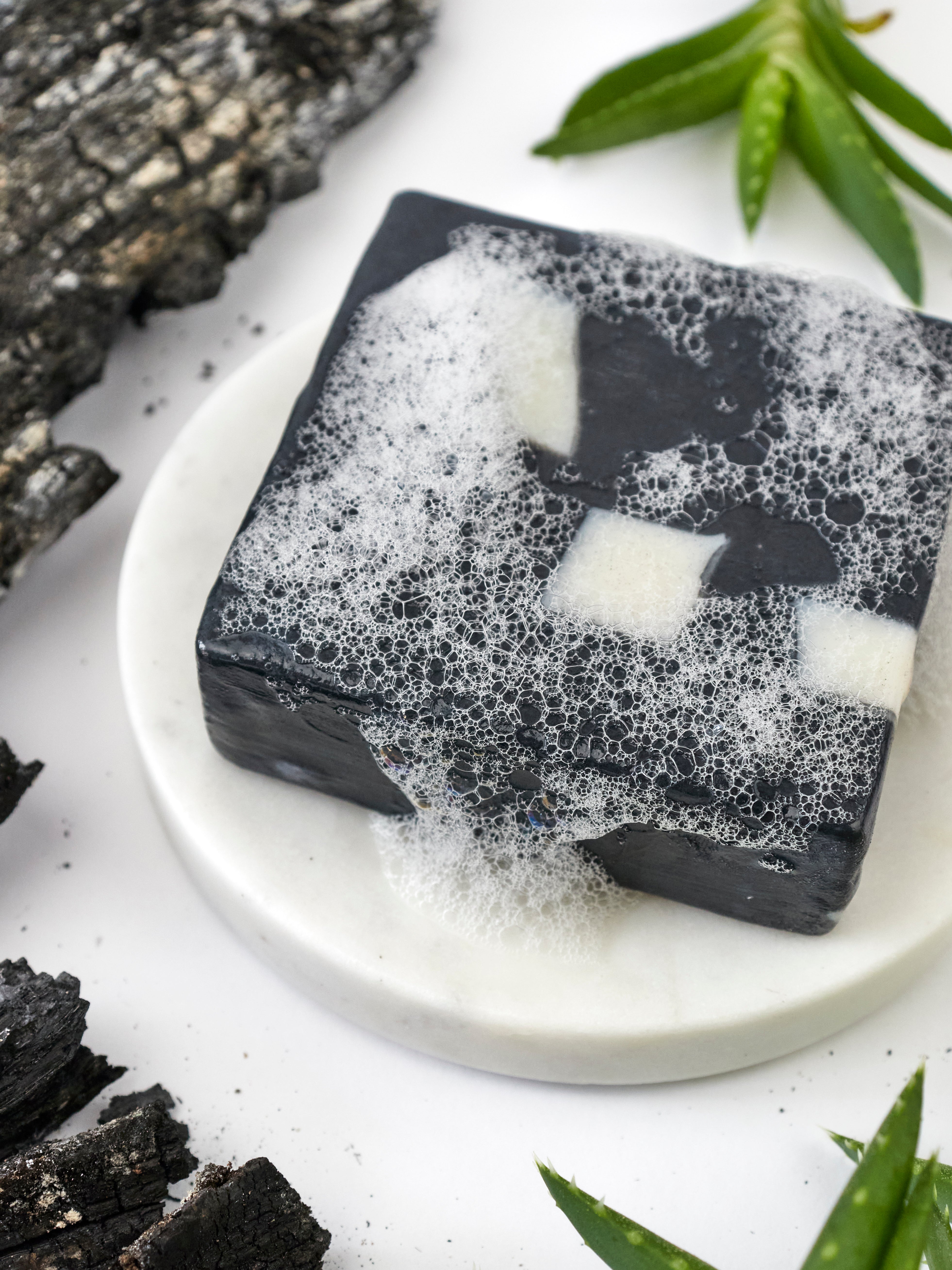 Charcoal & Aloe Soap Scrub Bar