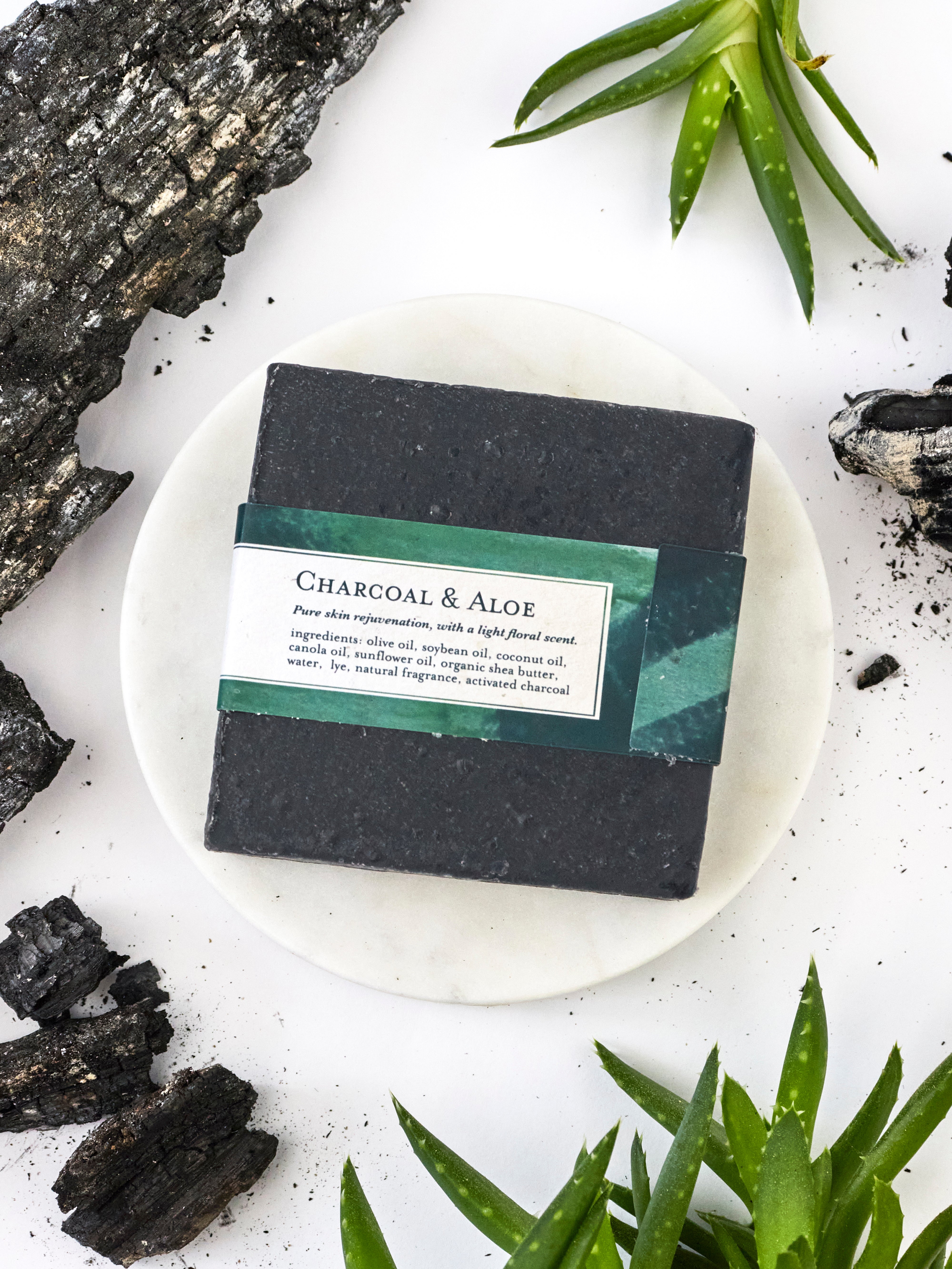 Charcoal & Aloe Soap Scrub Bar
