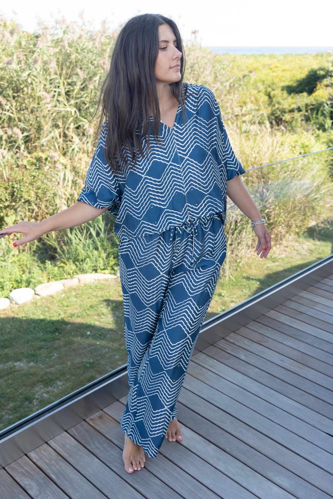 Charli Top in Andes Navy