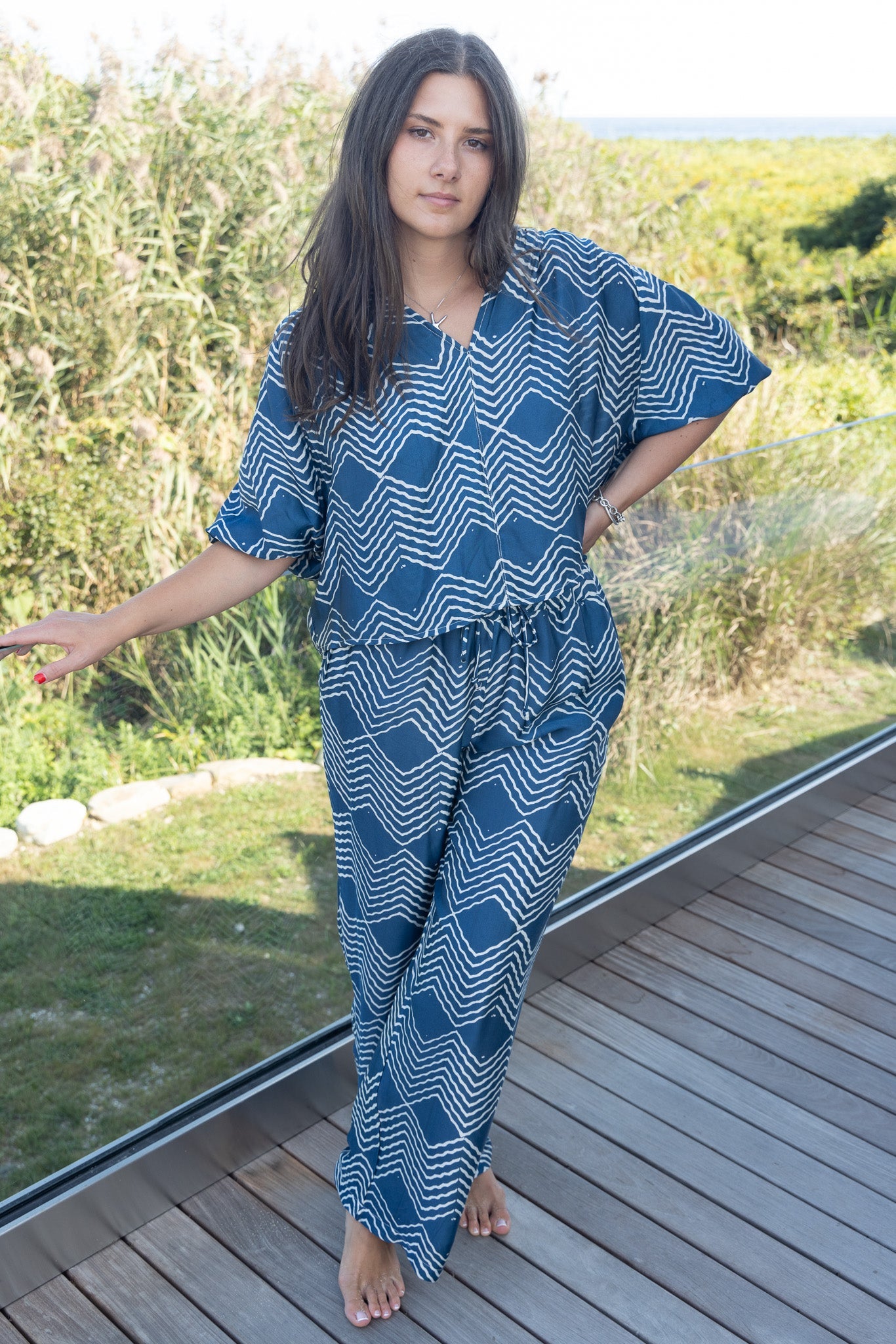 Charli Top in Andes Navy