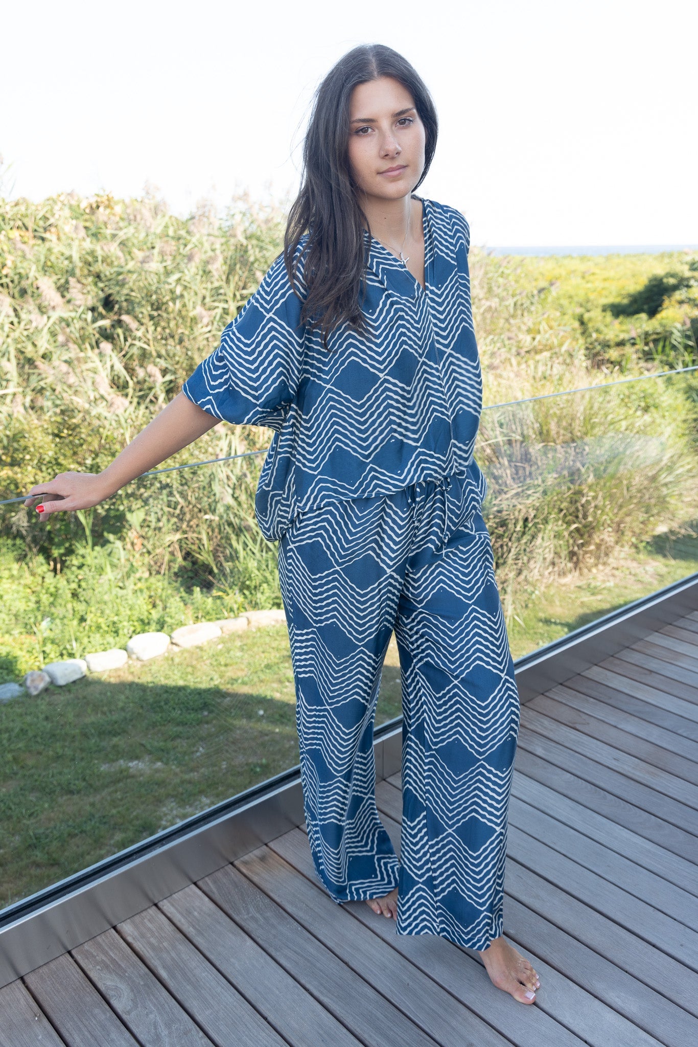 Charli Top in Andes Navy