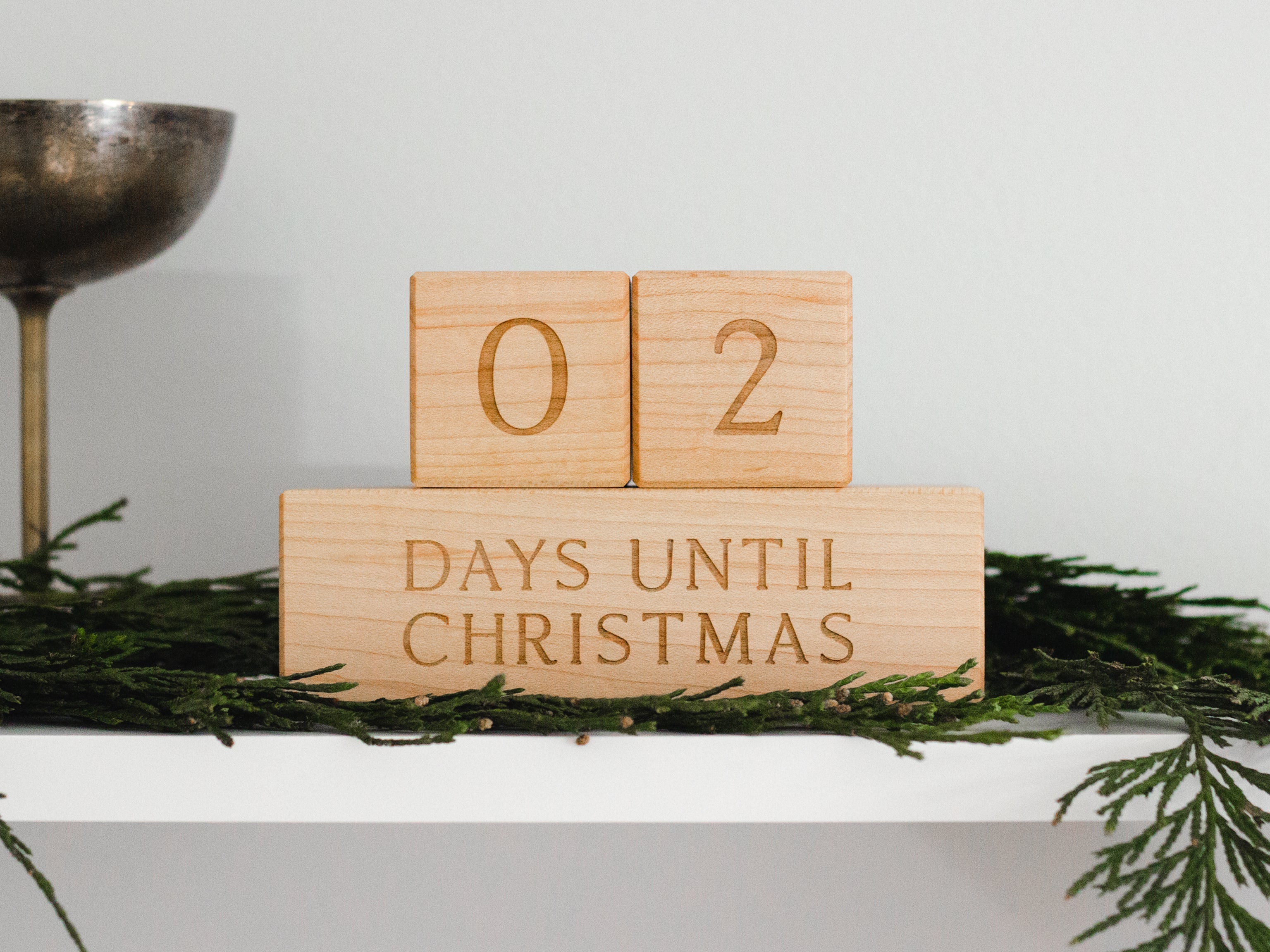 Christmas Countdown Wooden Blocks