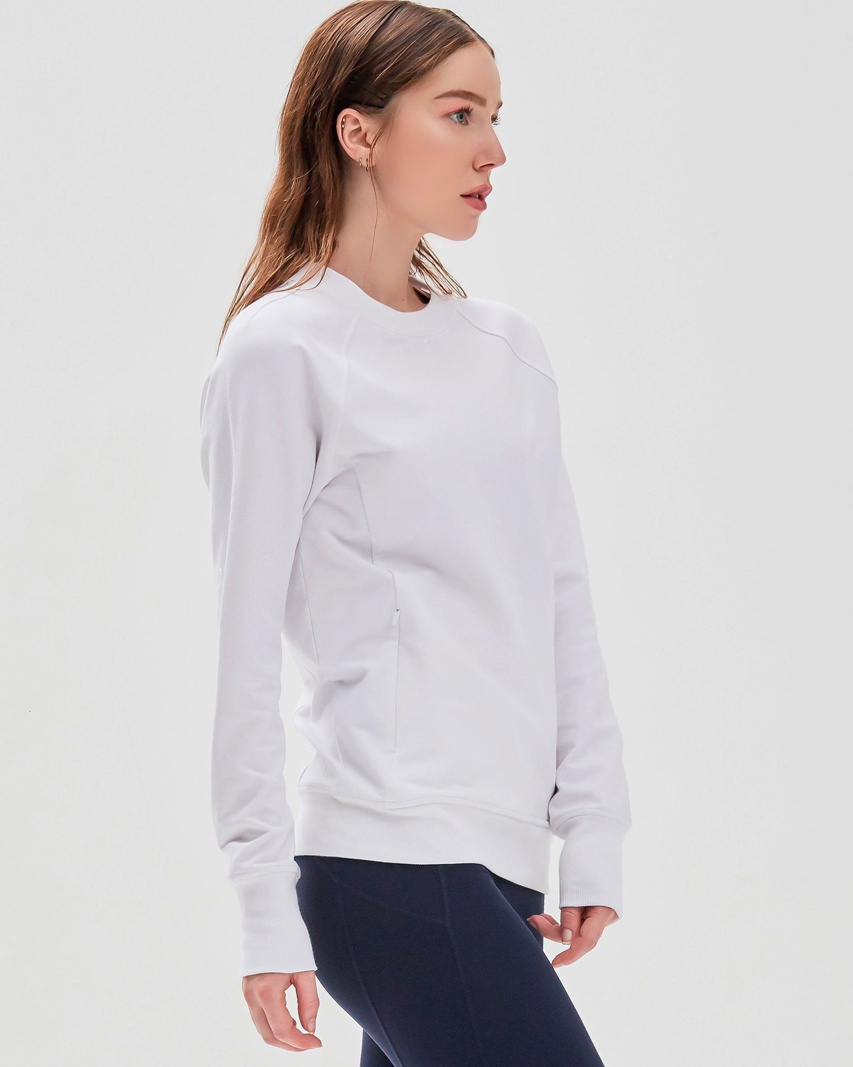 City Zip Slim Crewneck Sweatshirt-2