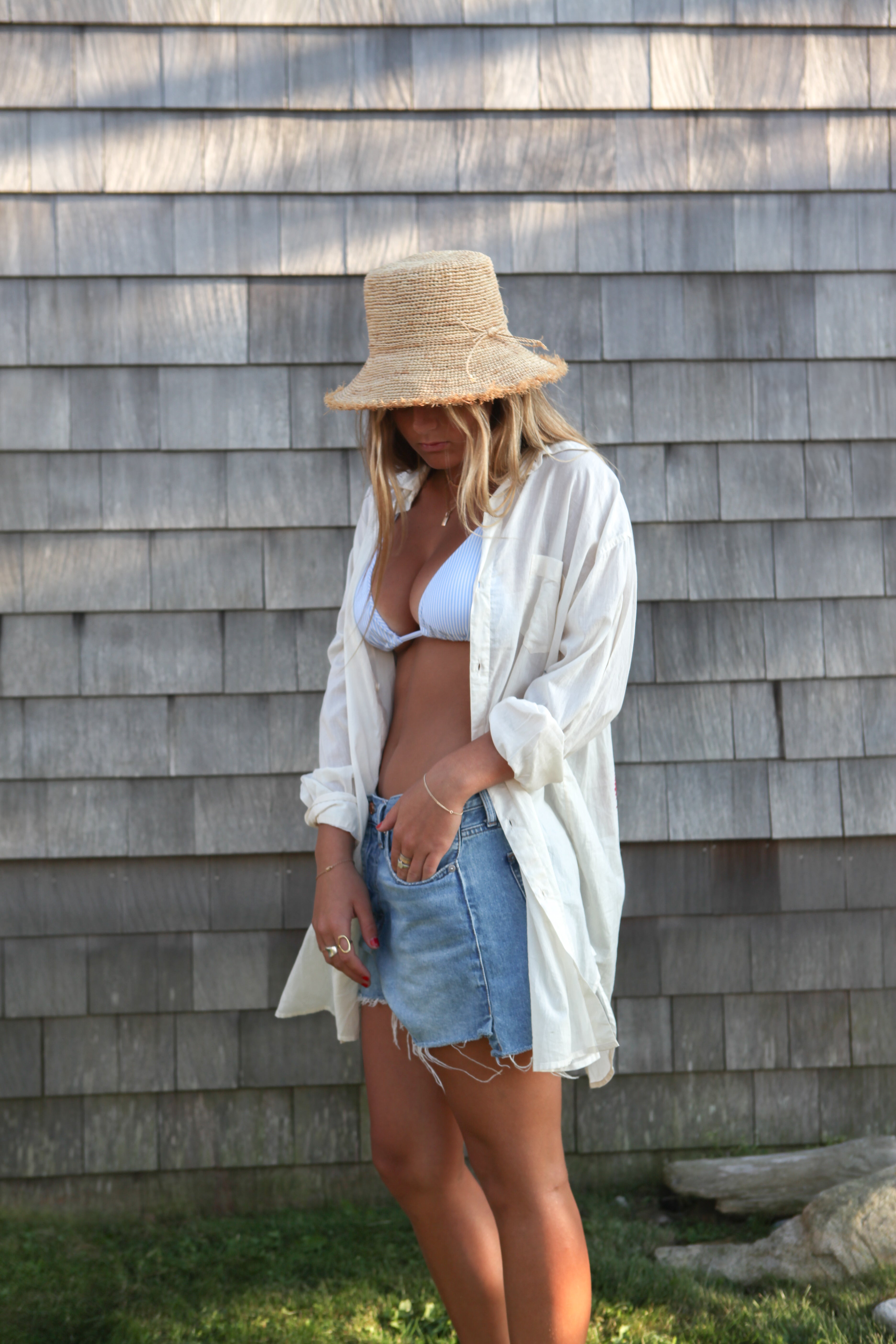 Clove Shirt Dress - Ecru/Red