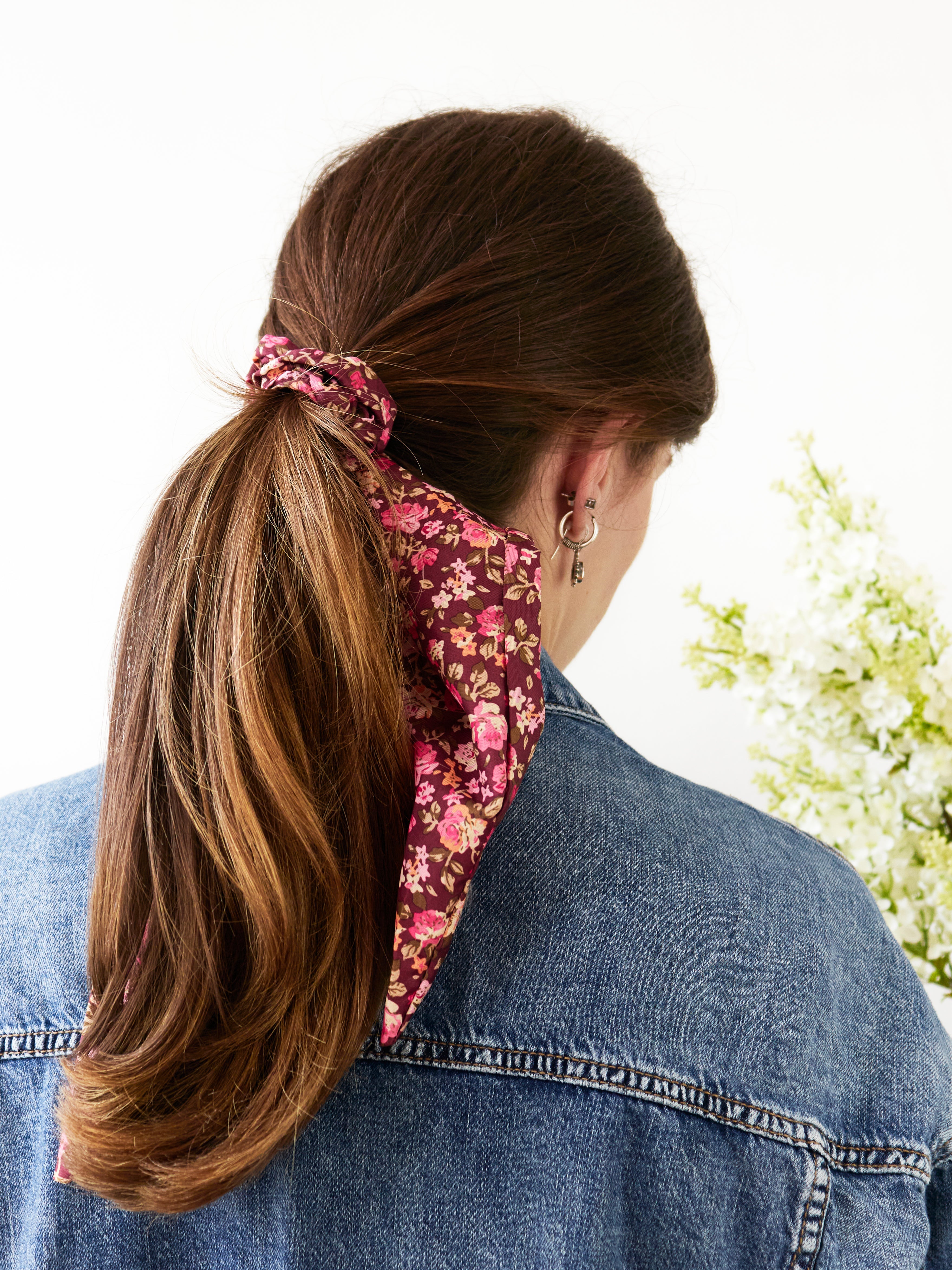Cottage Rose Scarf Scrunchie