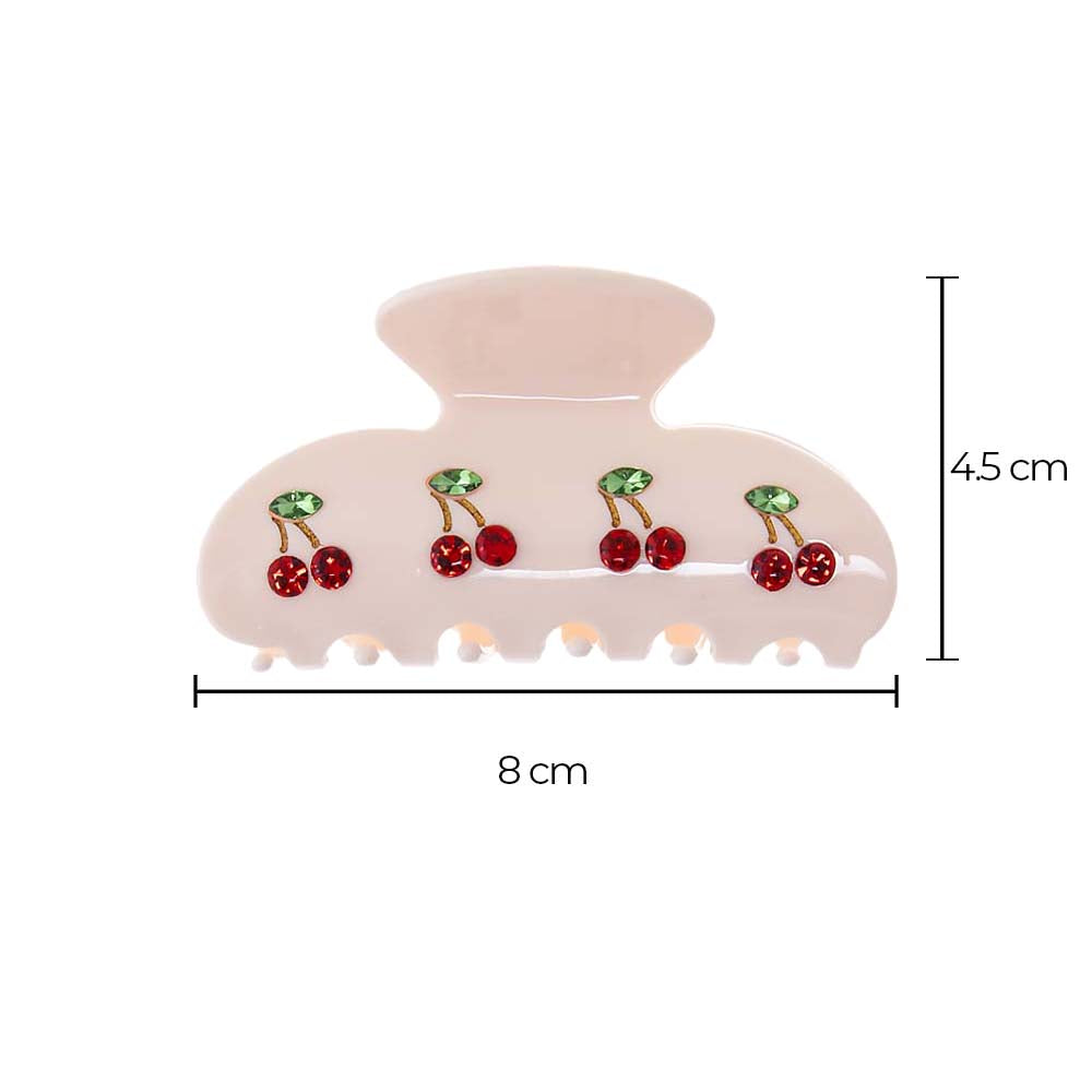 Four Cherry Besties Hair Claw Clip - Adina's Jewels
