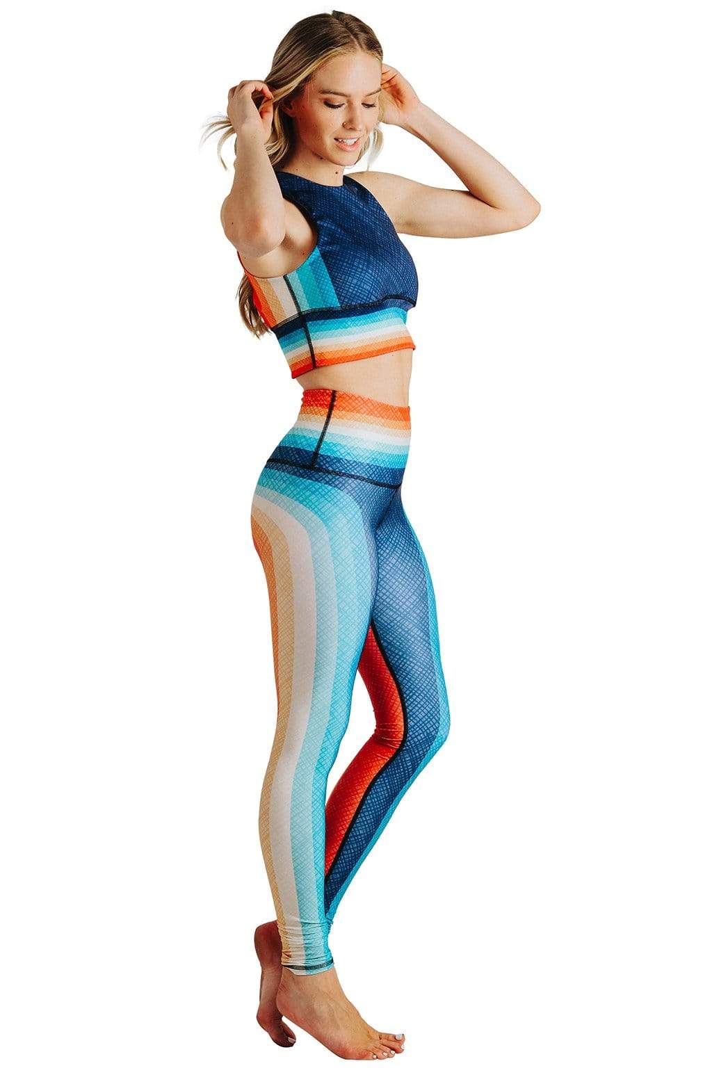 Yoga Democracy Sports Bra Free Range Sports Bra in Retro Rainbow