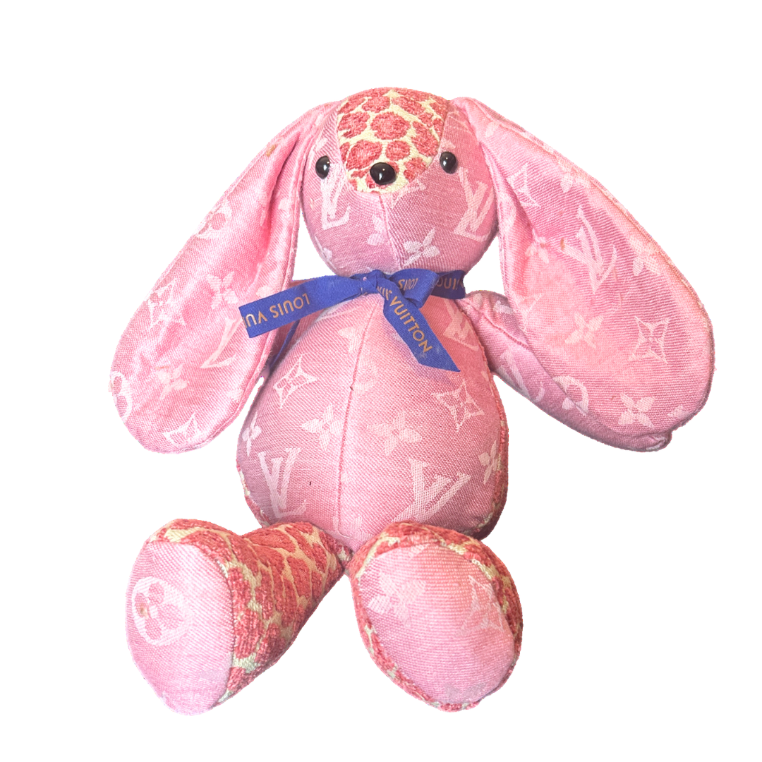 LV Monogram Vintage Silk Scarf Patchwork Bunny