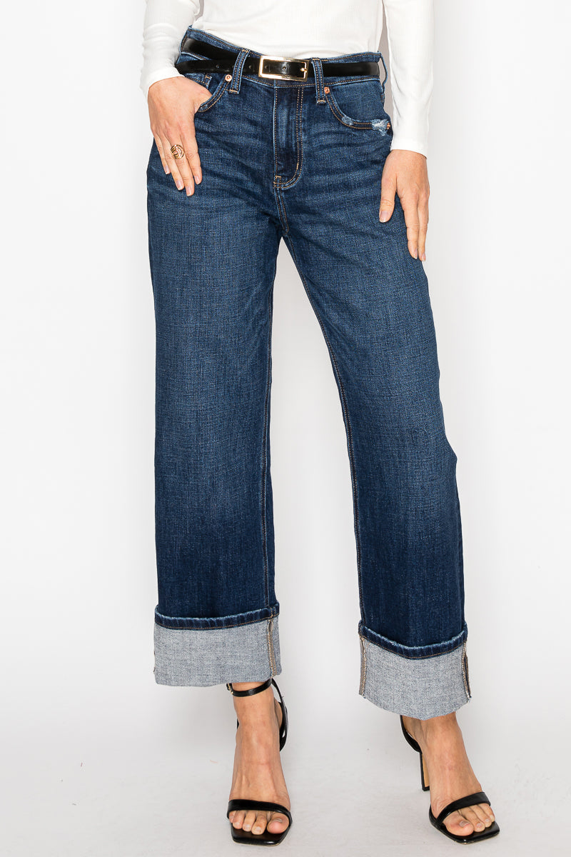 RELAXED HIGH RISE ANKLE STRAIGHT