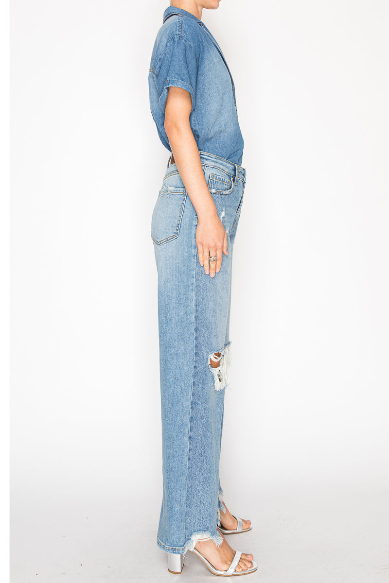 *HYBRID* HIGH RISE RELAXED FLARE JEANS