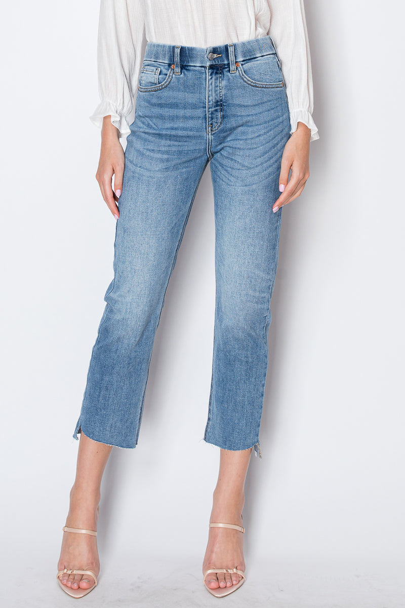 Tummy Control High Rise Slim Straight Jeans
