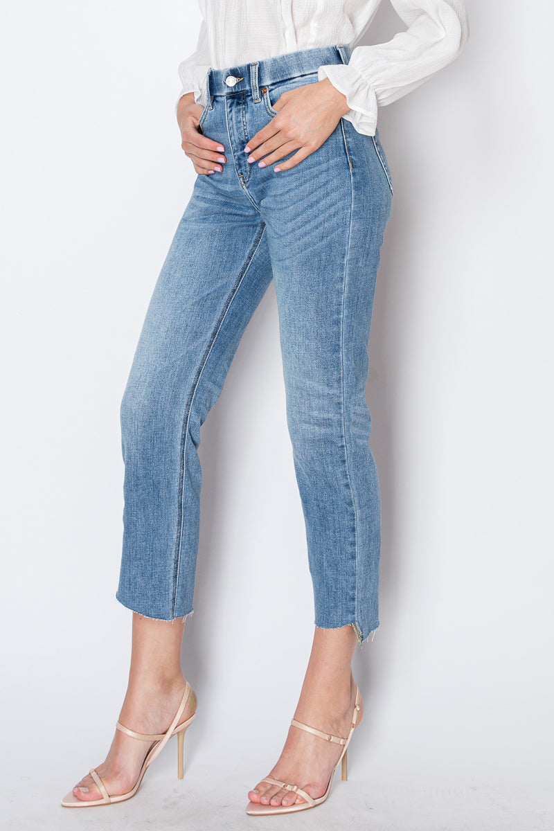 Tummy Control High Rise Slim Straight Jeans