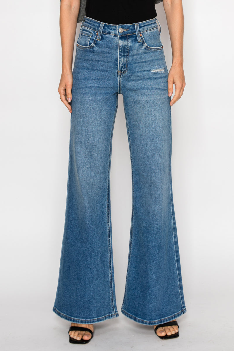 TUMMY CONTROL RELAXED HIGH RISE PALAZZO JEANS *Signature*