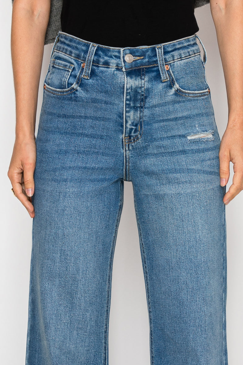TUMMY CONTROL RELAXED HIGH RISE PALAZZO JEANS *Signature*