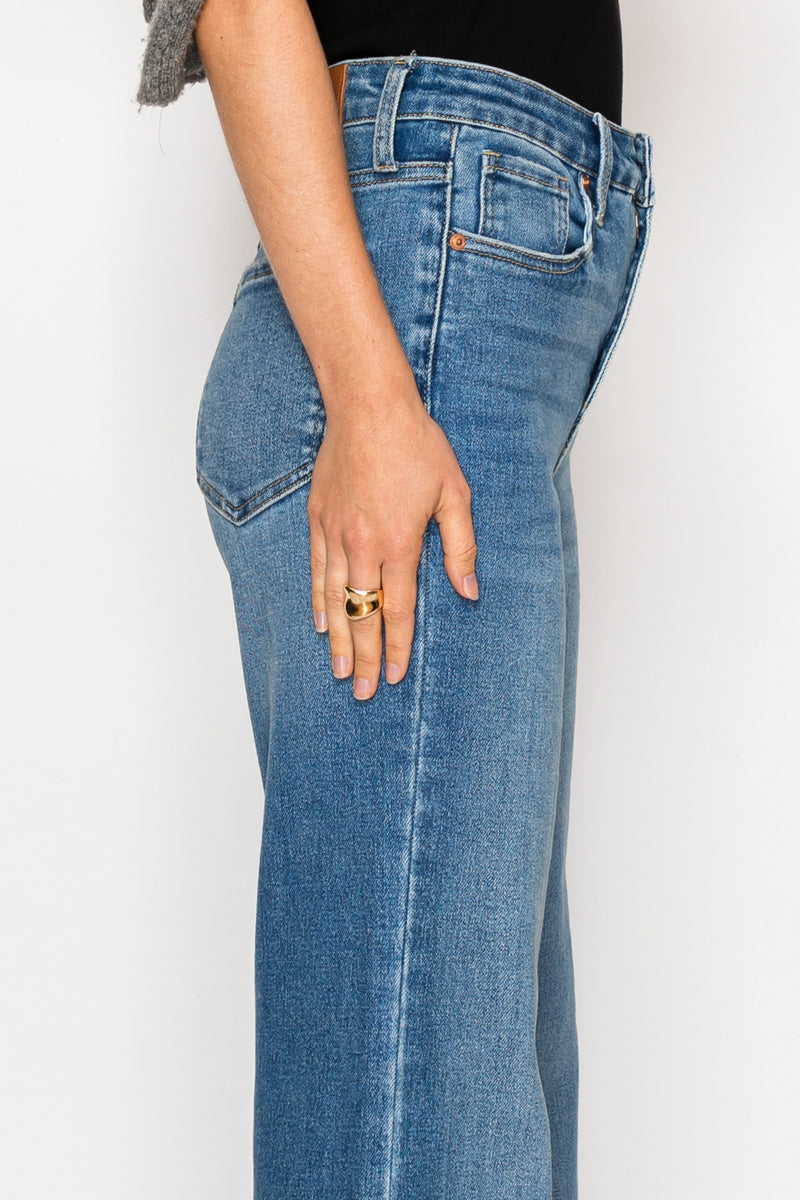 TUMMY CONTROL RELAXED HIGH RISE PALAZZO JEANS *Signature*