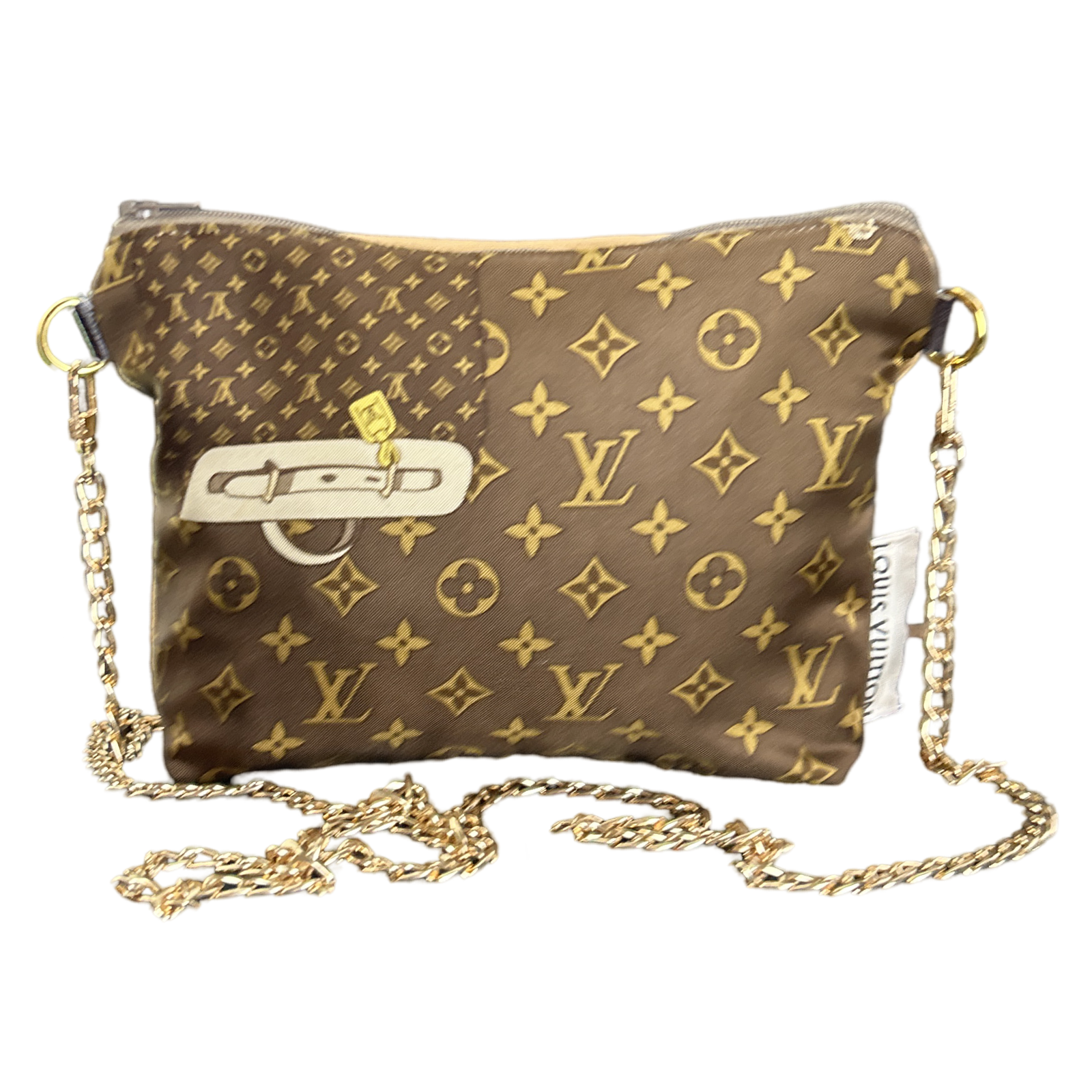 Monogram Luggage Vintage Silk Scarf Crossbody Bag