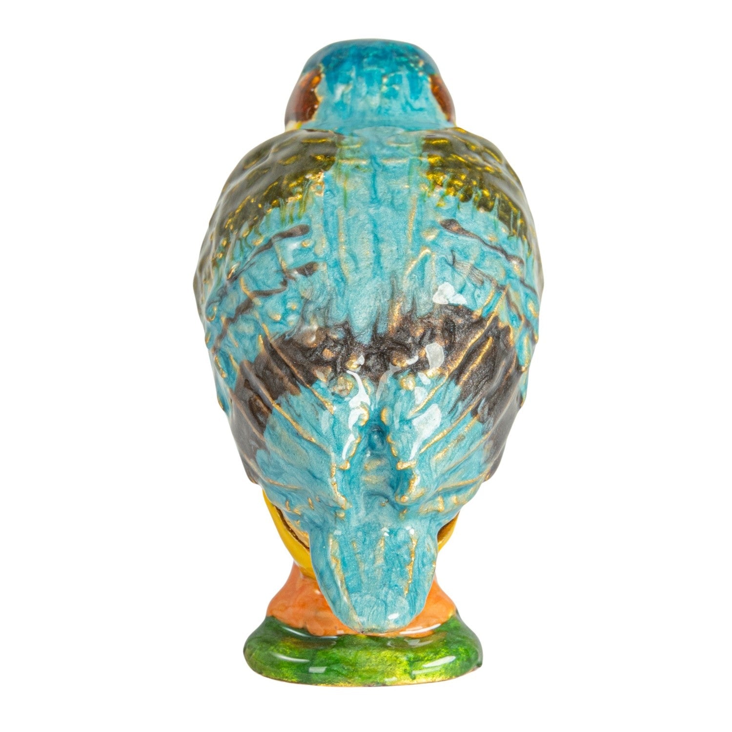Kingfisher Bird Enameled Metal Trinket Box