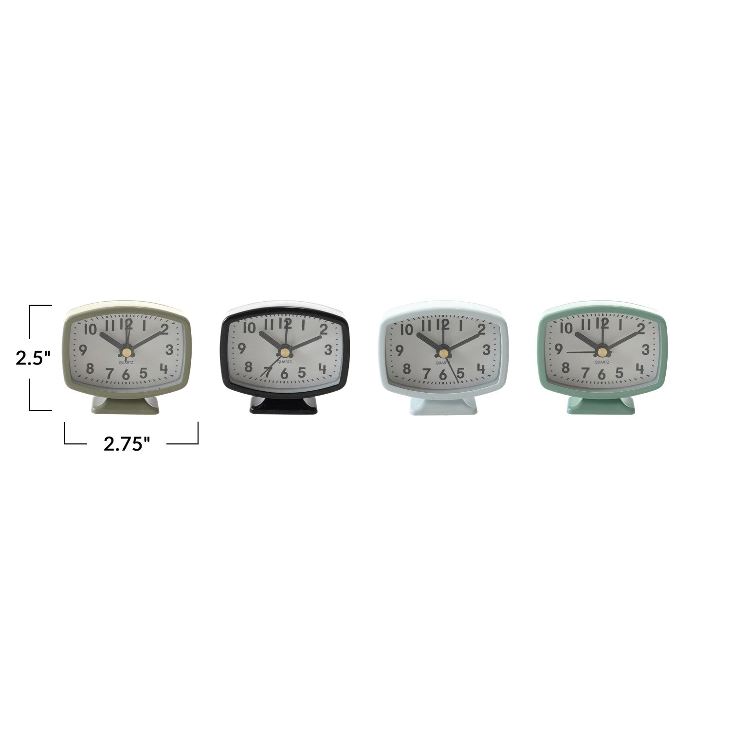 Mini Metal Footed Alarm Clock | 4 Colors