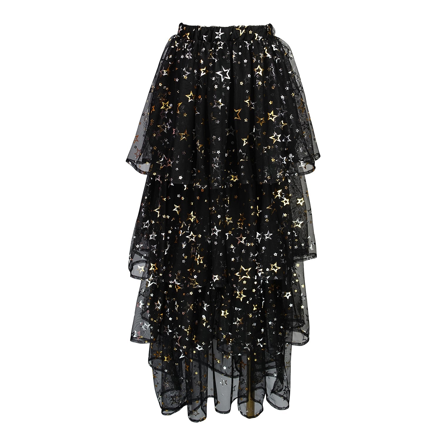 Golden Stars Tiered Maxi Skirt