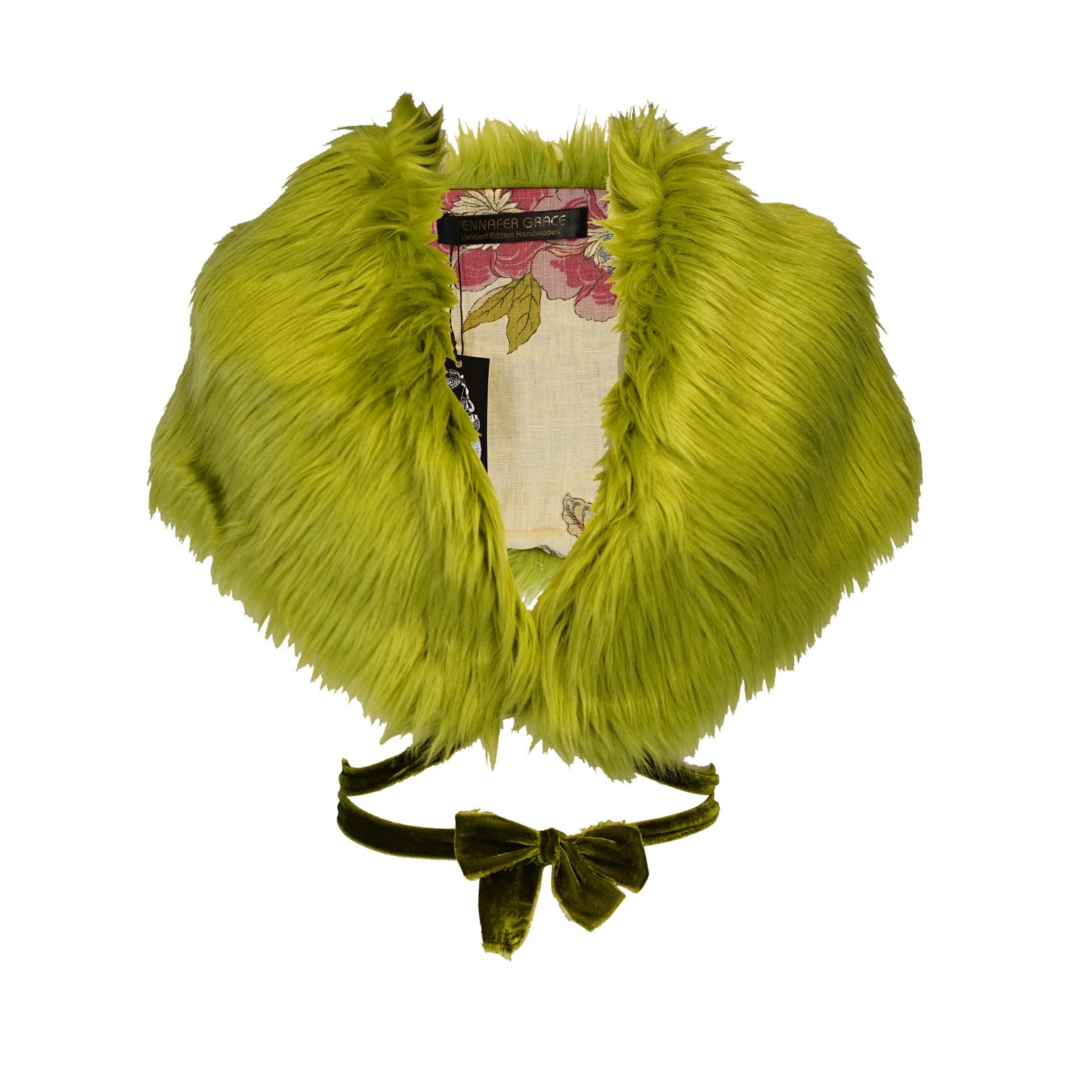 Moss Faux Fur Velvet Knot Stole