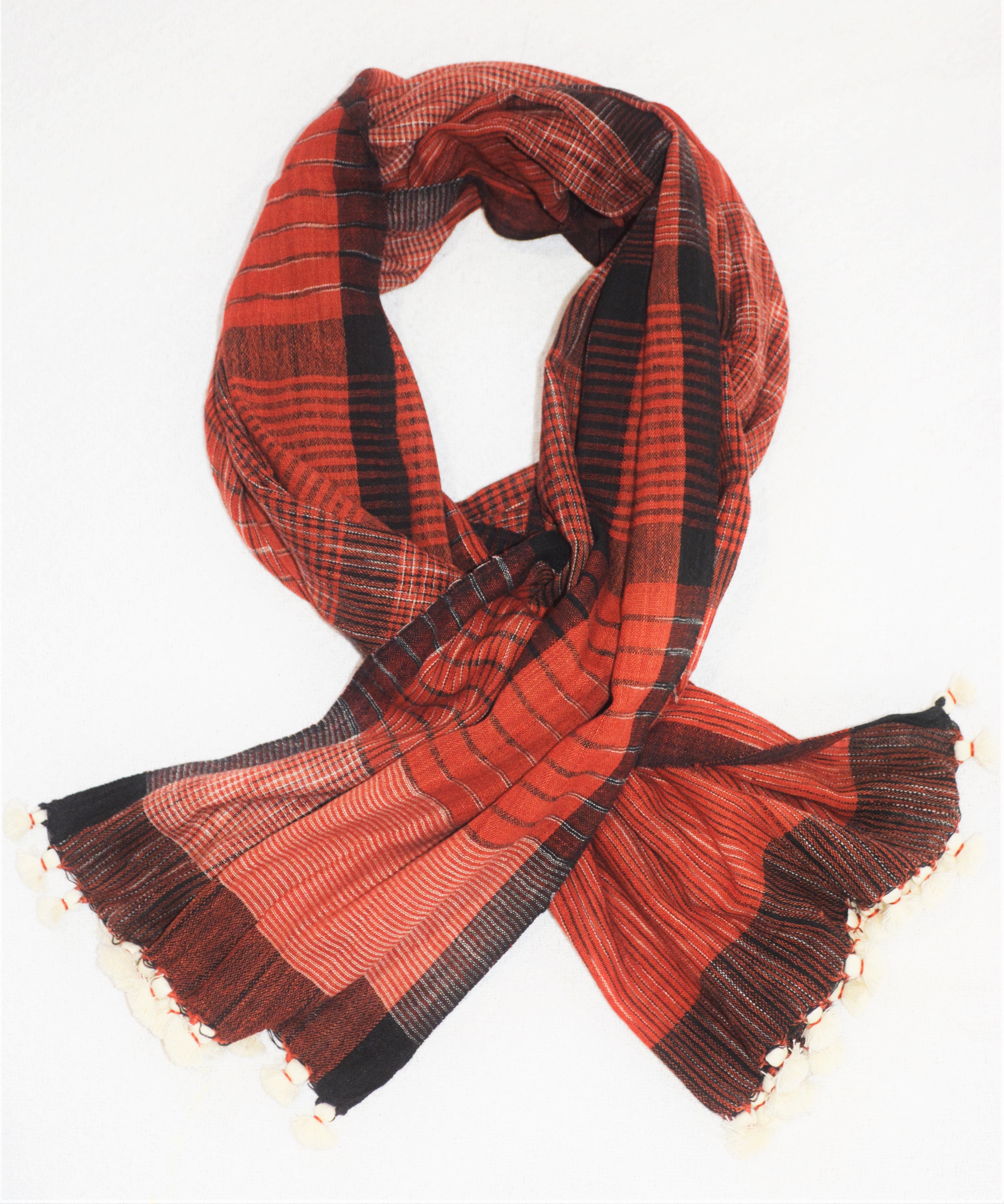 Hand woven cotton scarves by OMSutra
