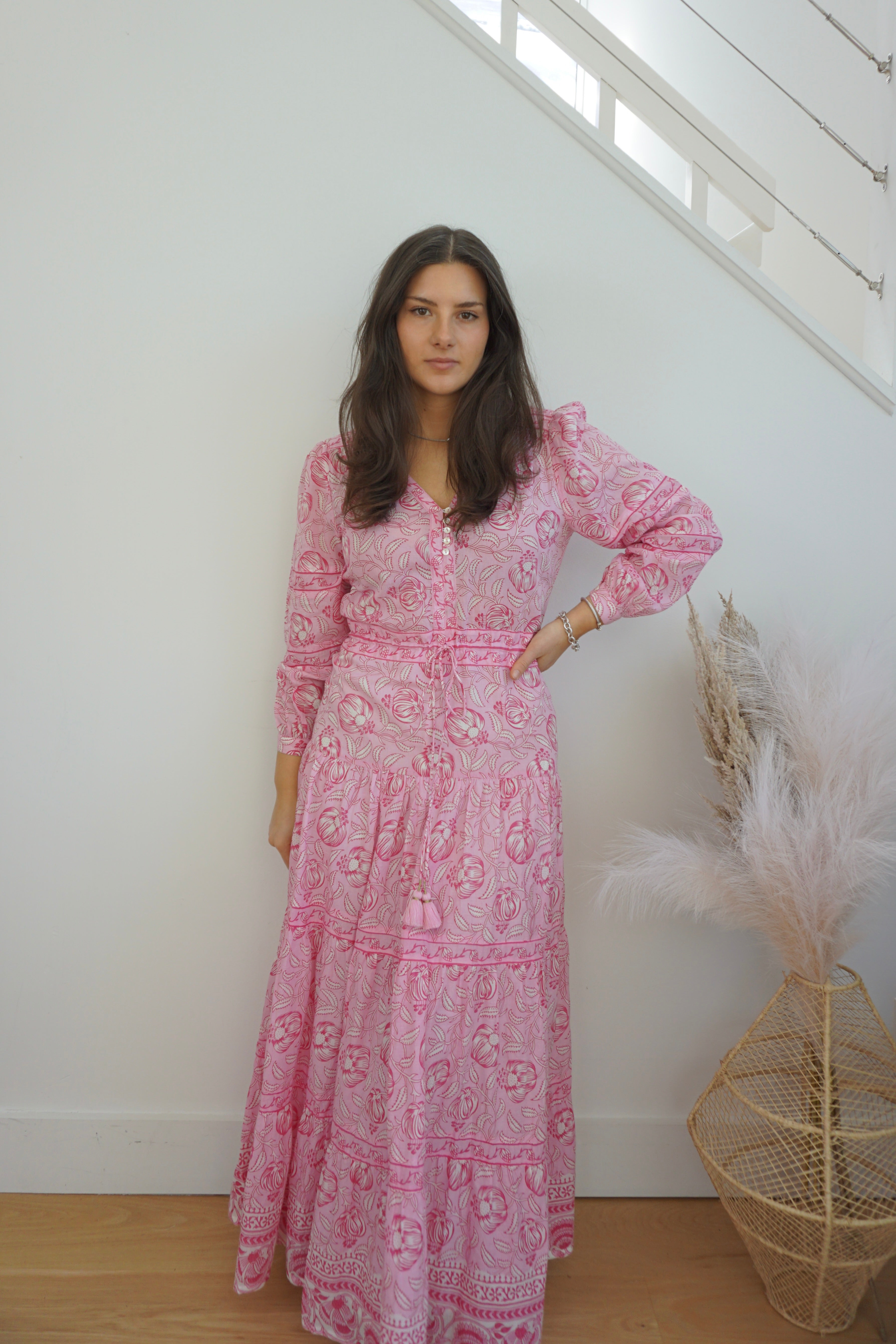 Mia Maxi Dress - Pink Rosebud
