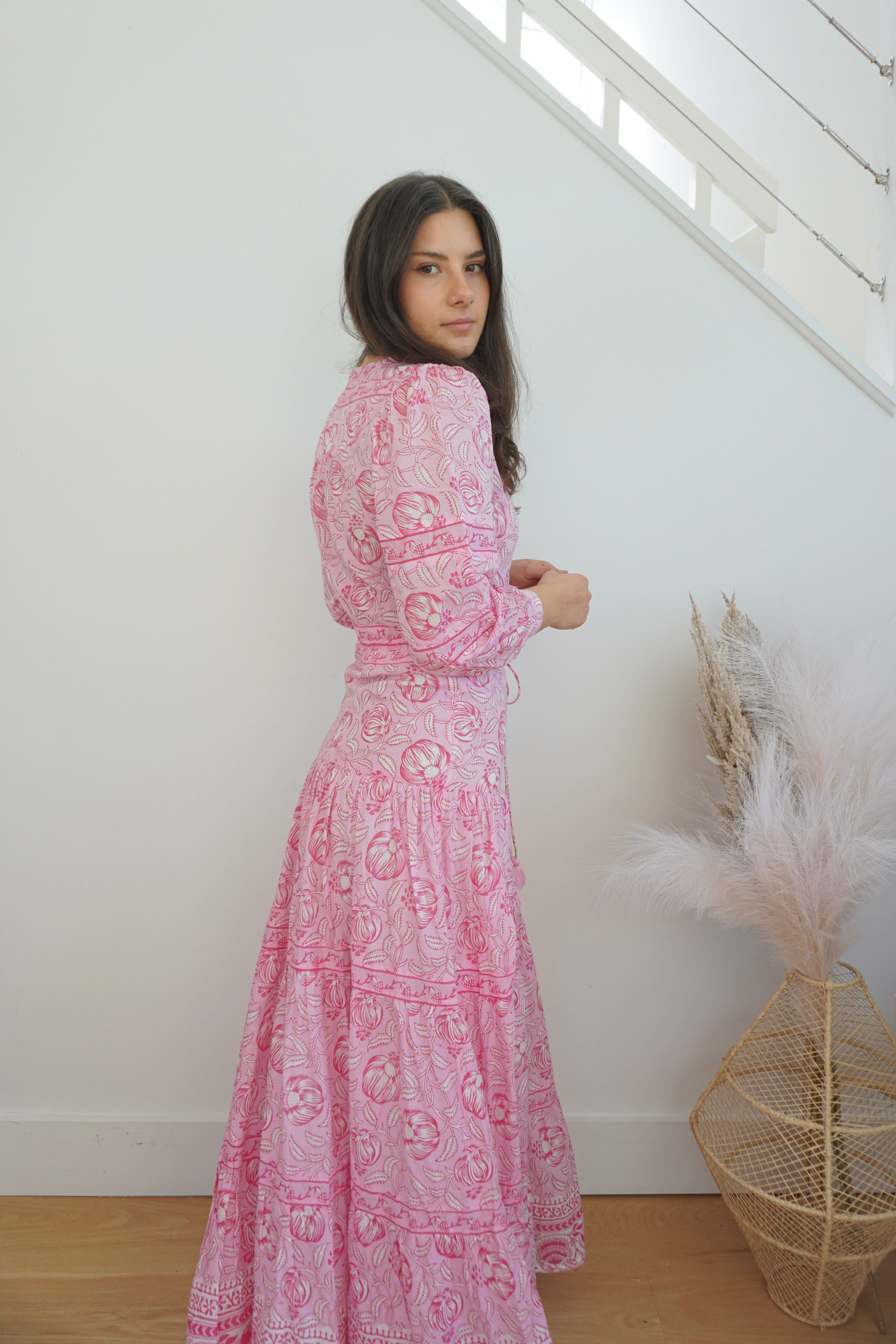 Mia Maxi Dress - Pink Rosebud