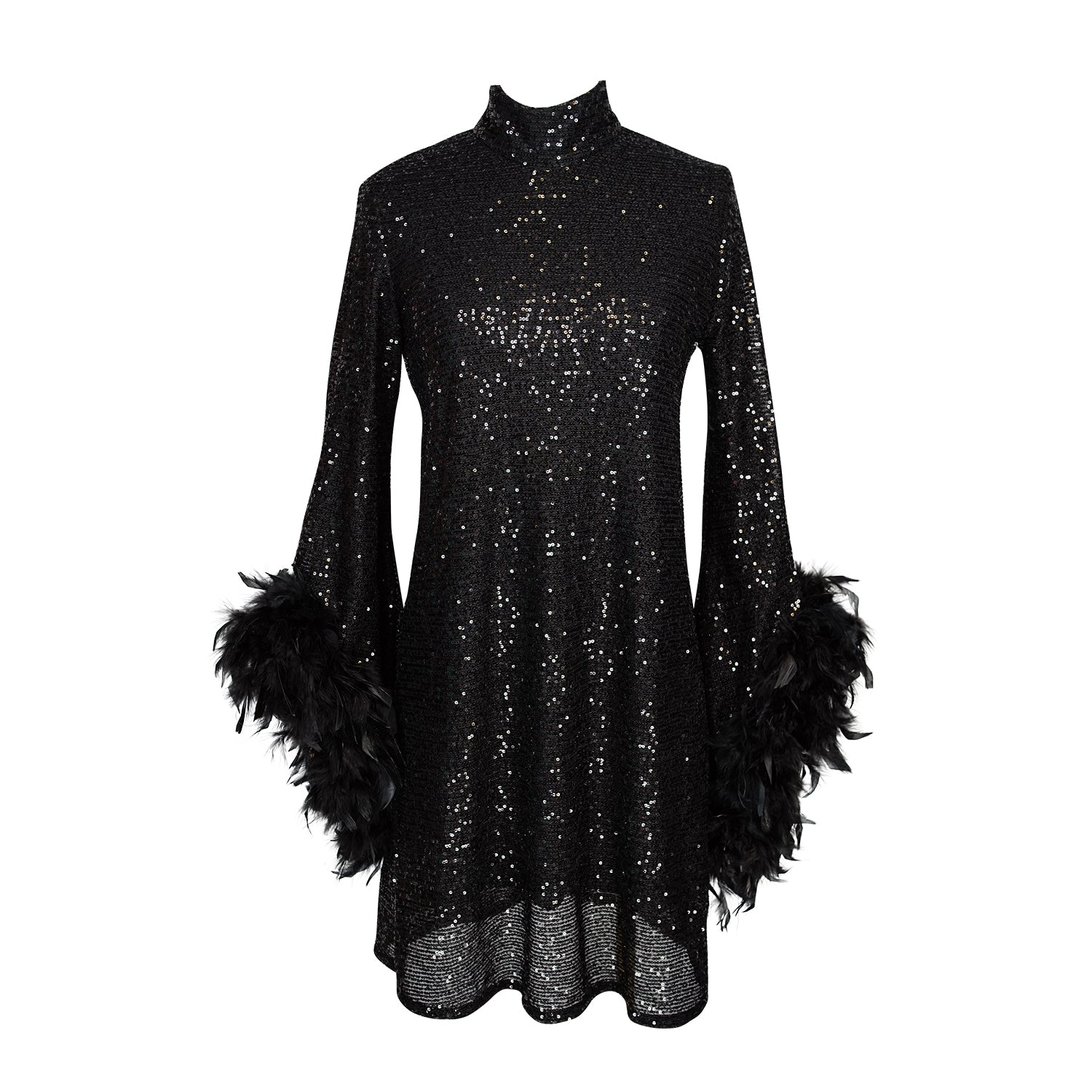 Time Warp Sequin Mod Mini in Frankie Black