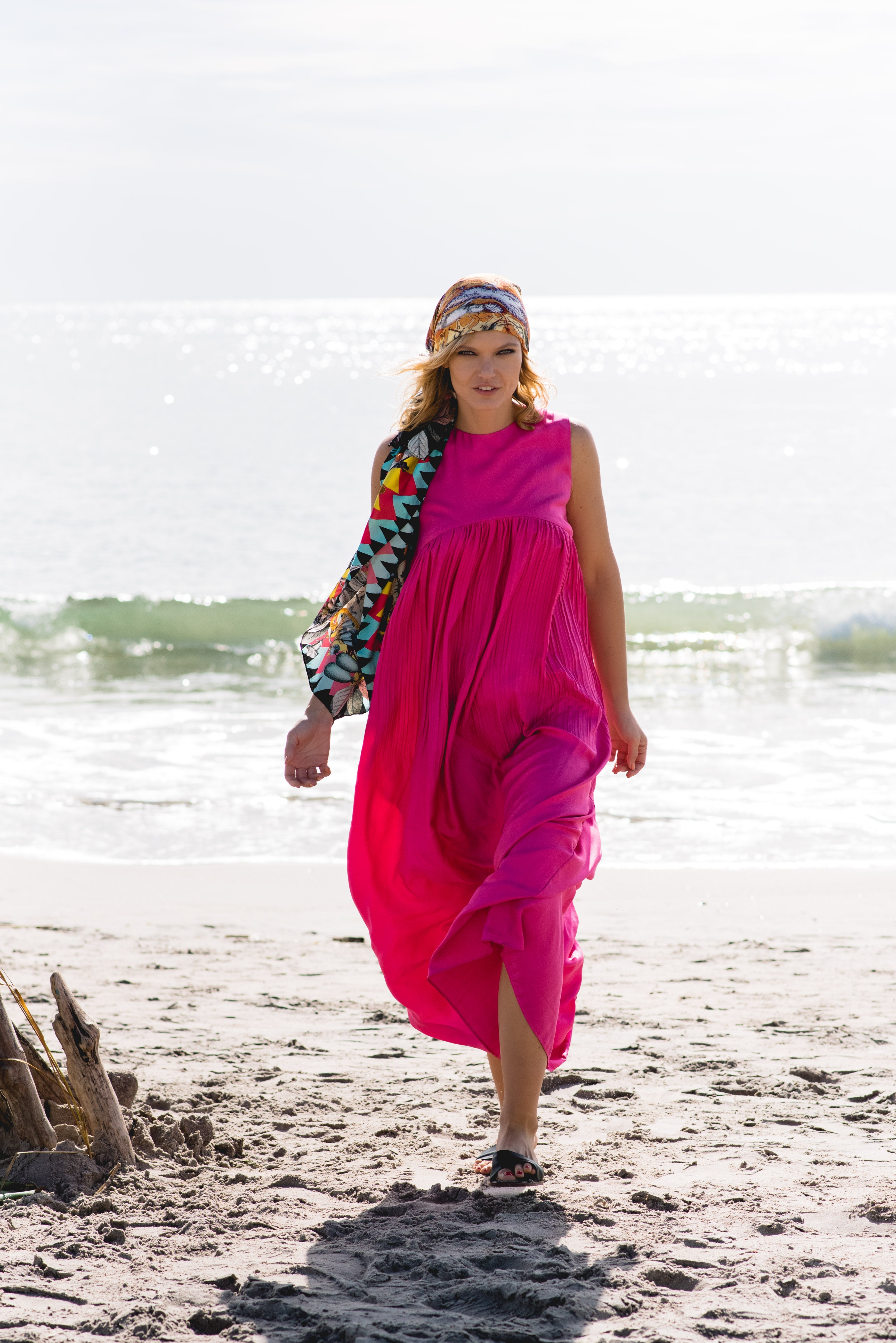 Romane Maxi Pink Dress-1