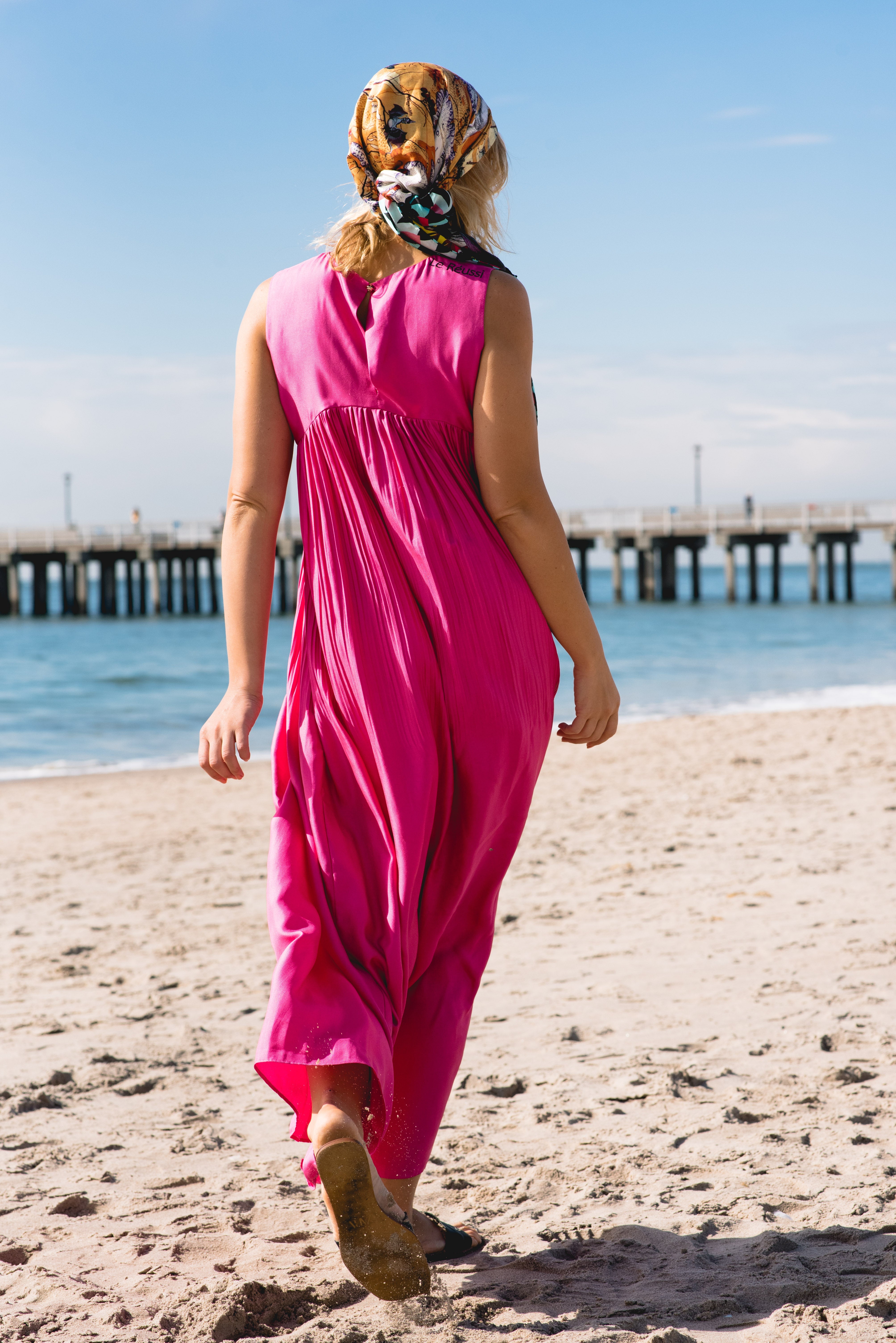 Romane Maxi Pink Dress-3