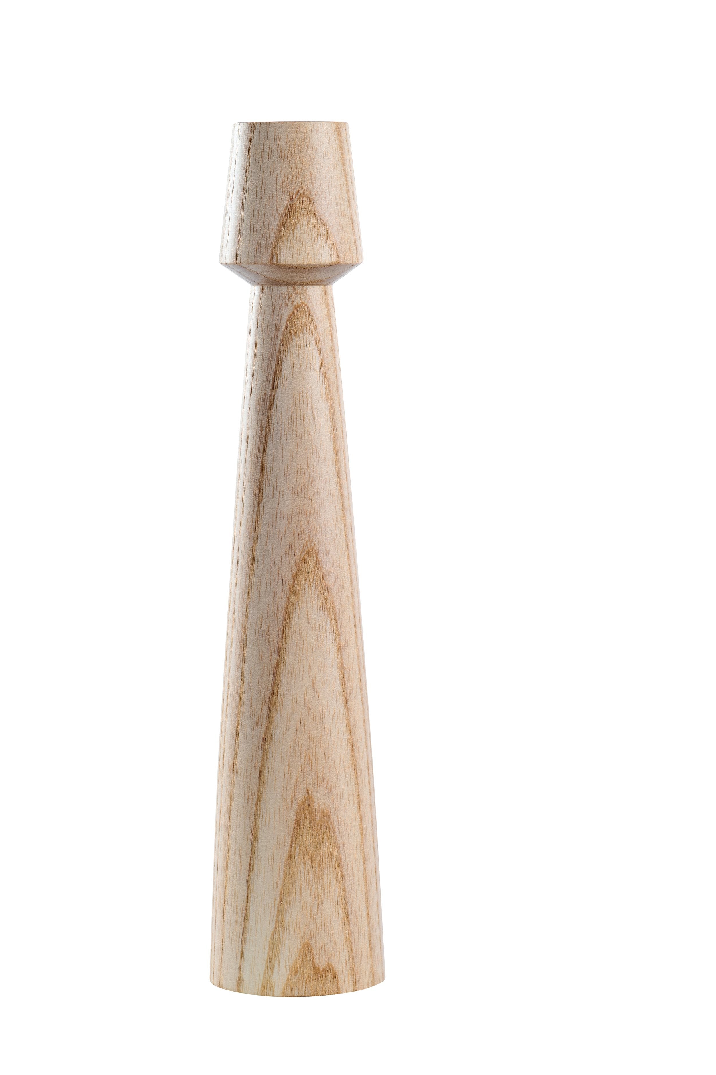 Hand-Carved Wooden Candle Holder