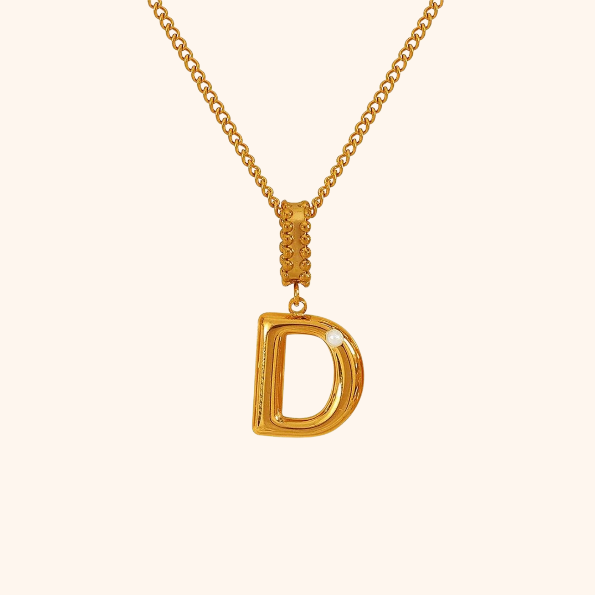 Pearl Initial Necklace