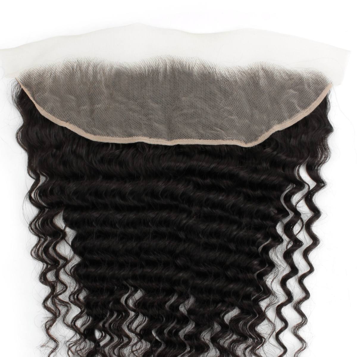 Deep Wave 13x4 Transparent Lace Human Hair Frontal