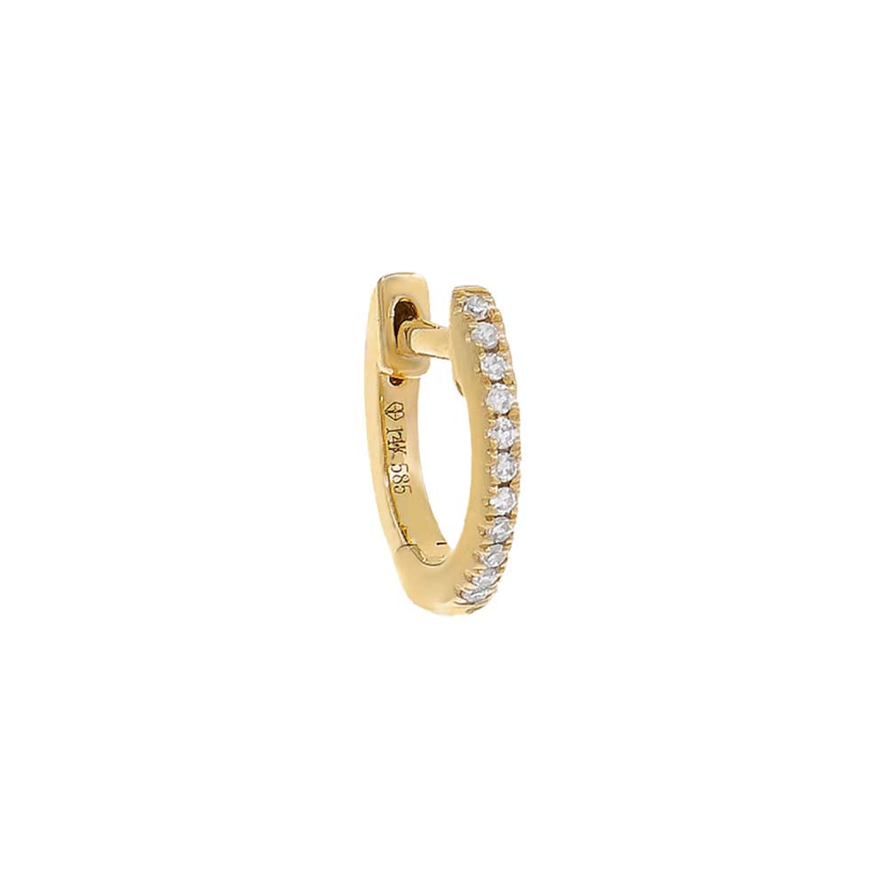 Diamond Huggie Earring 14K - Adina's Jewels