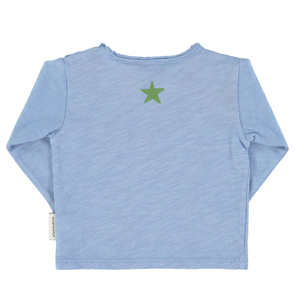 Baby Long Sleeve - Blue with "How are you?" Print