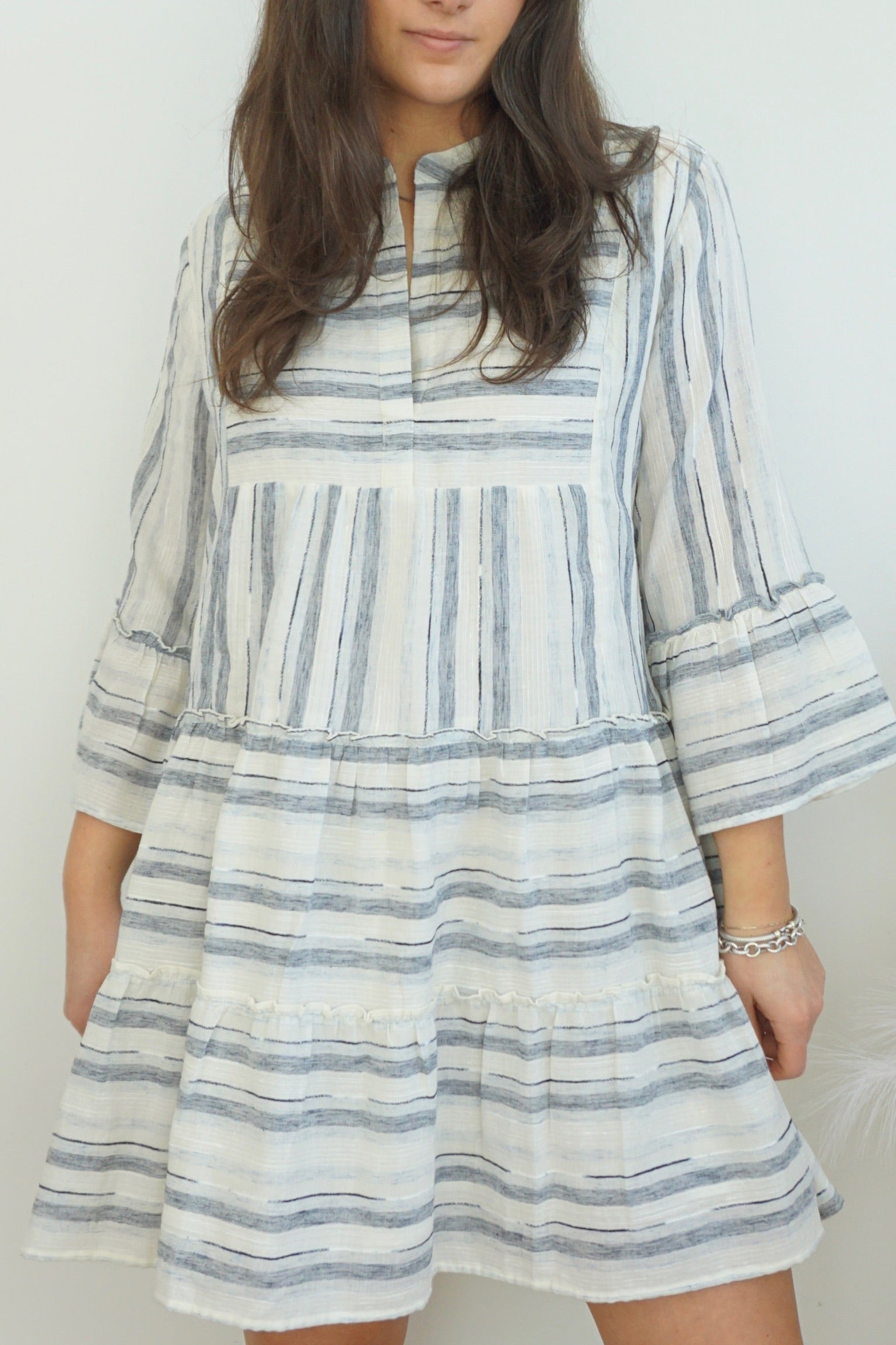 Dylan Mini Dress in BLU WVN STR