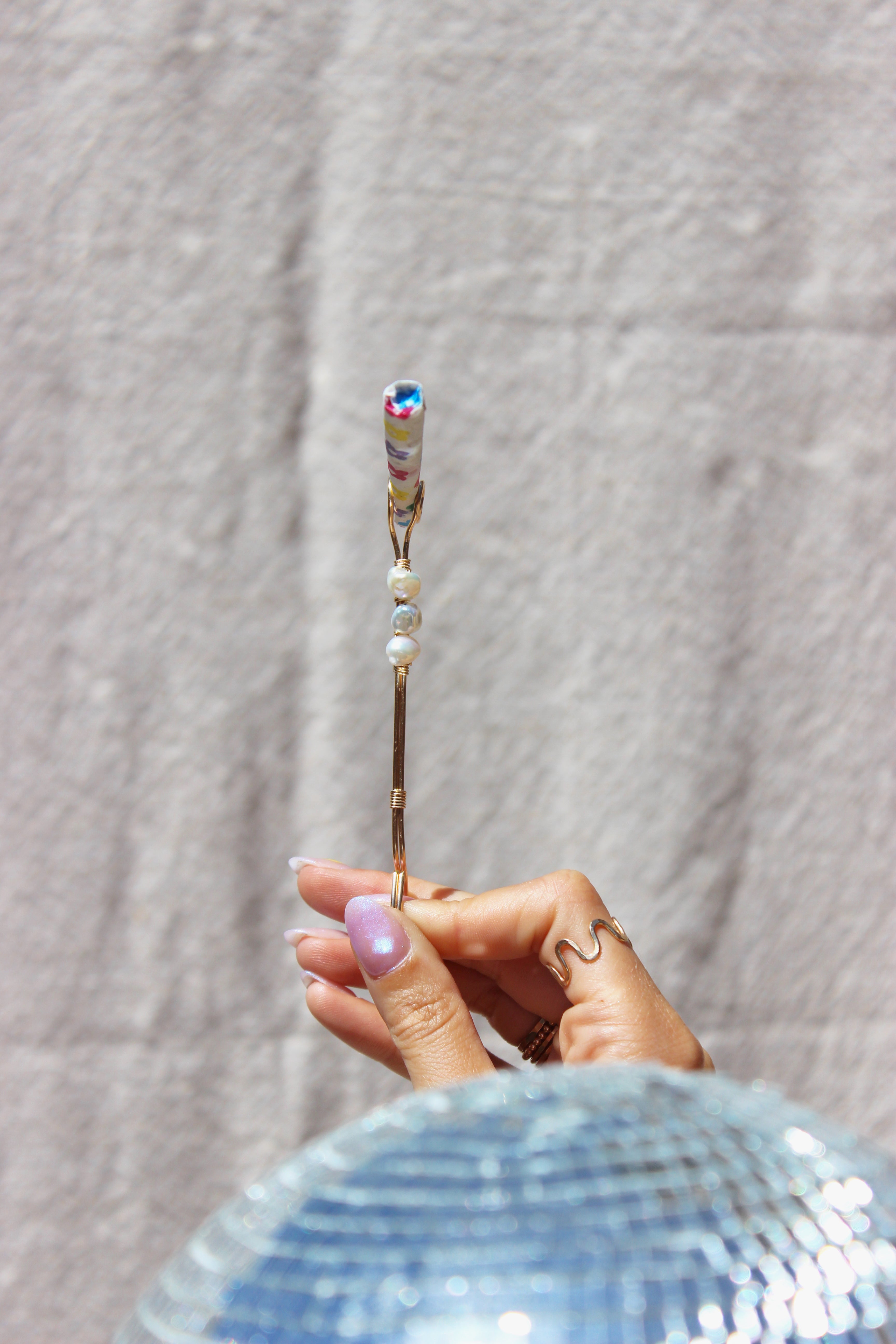 Keshi Pearl Joint Holder by Toasted Jewelry