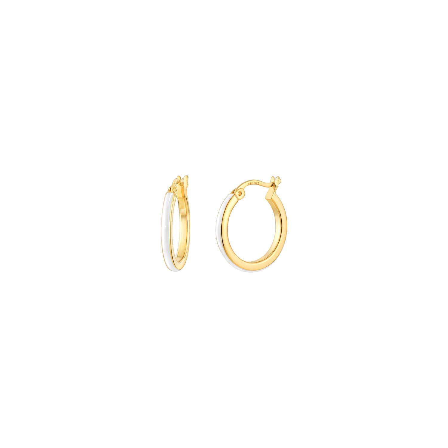 Petite Enamel Huggie Hoop Earrings