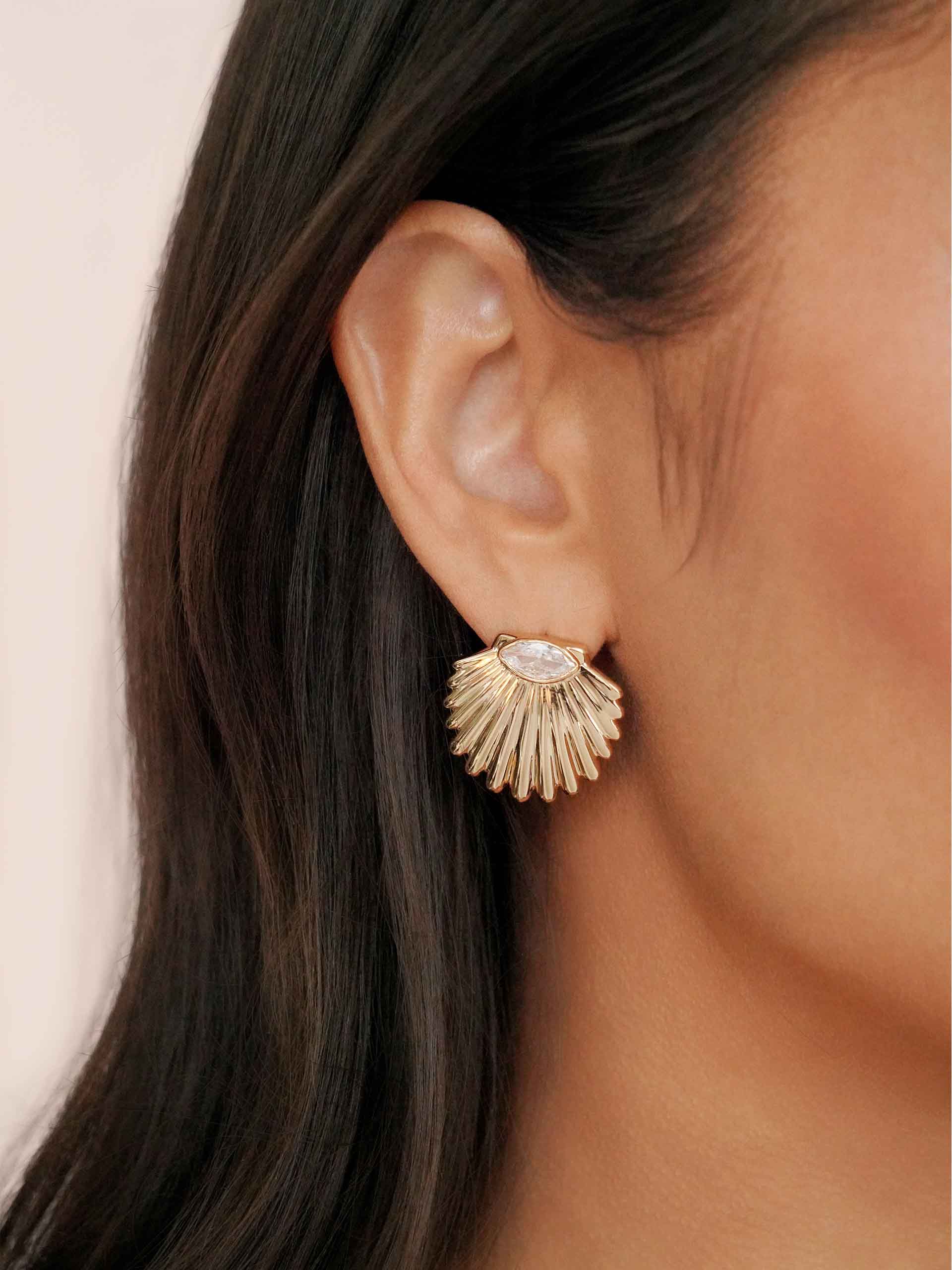 Santorini Shell Studs
