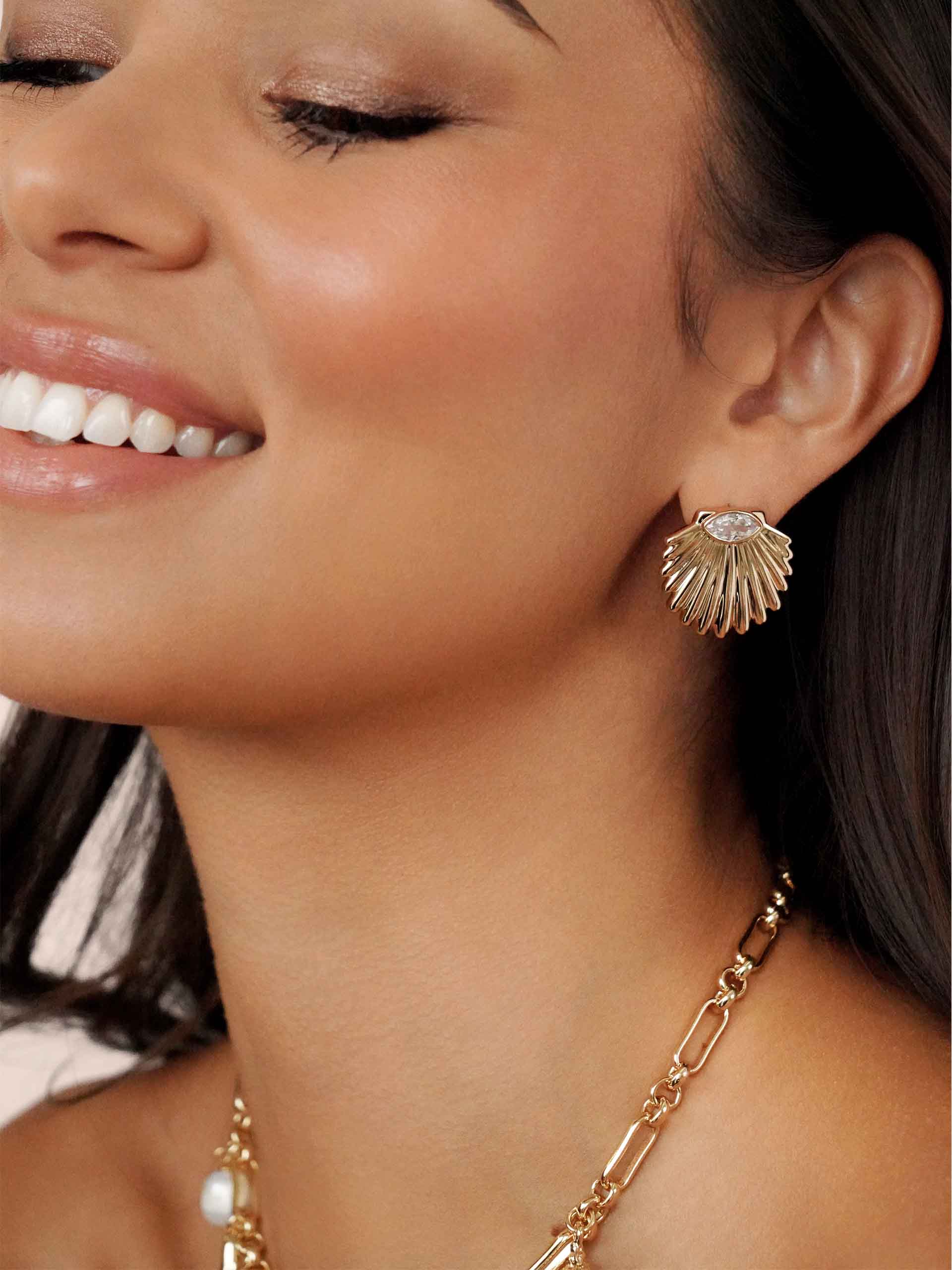 Santorini Shell Studs