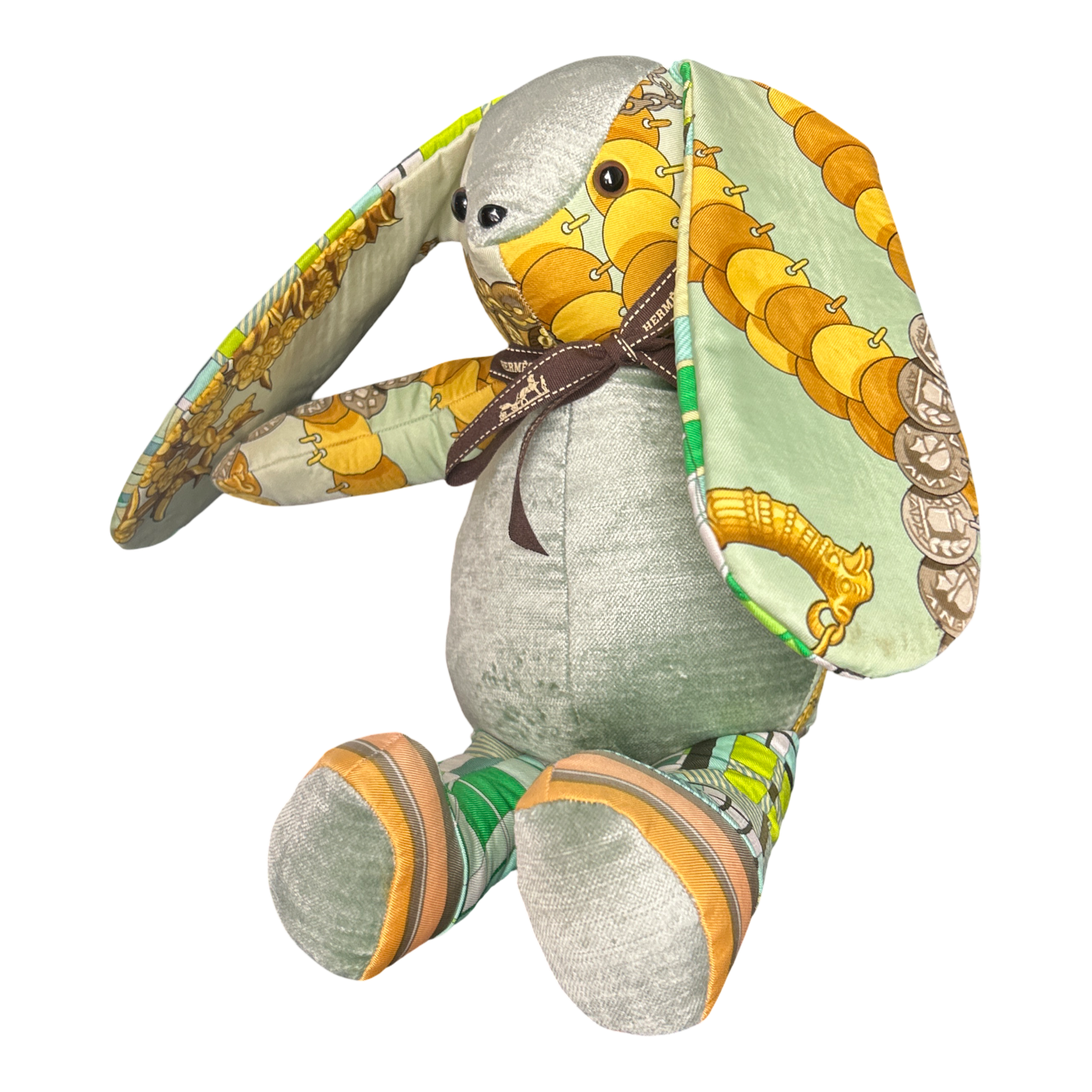 Vintage Silk Scarf Patchwork Bunny