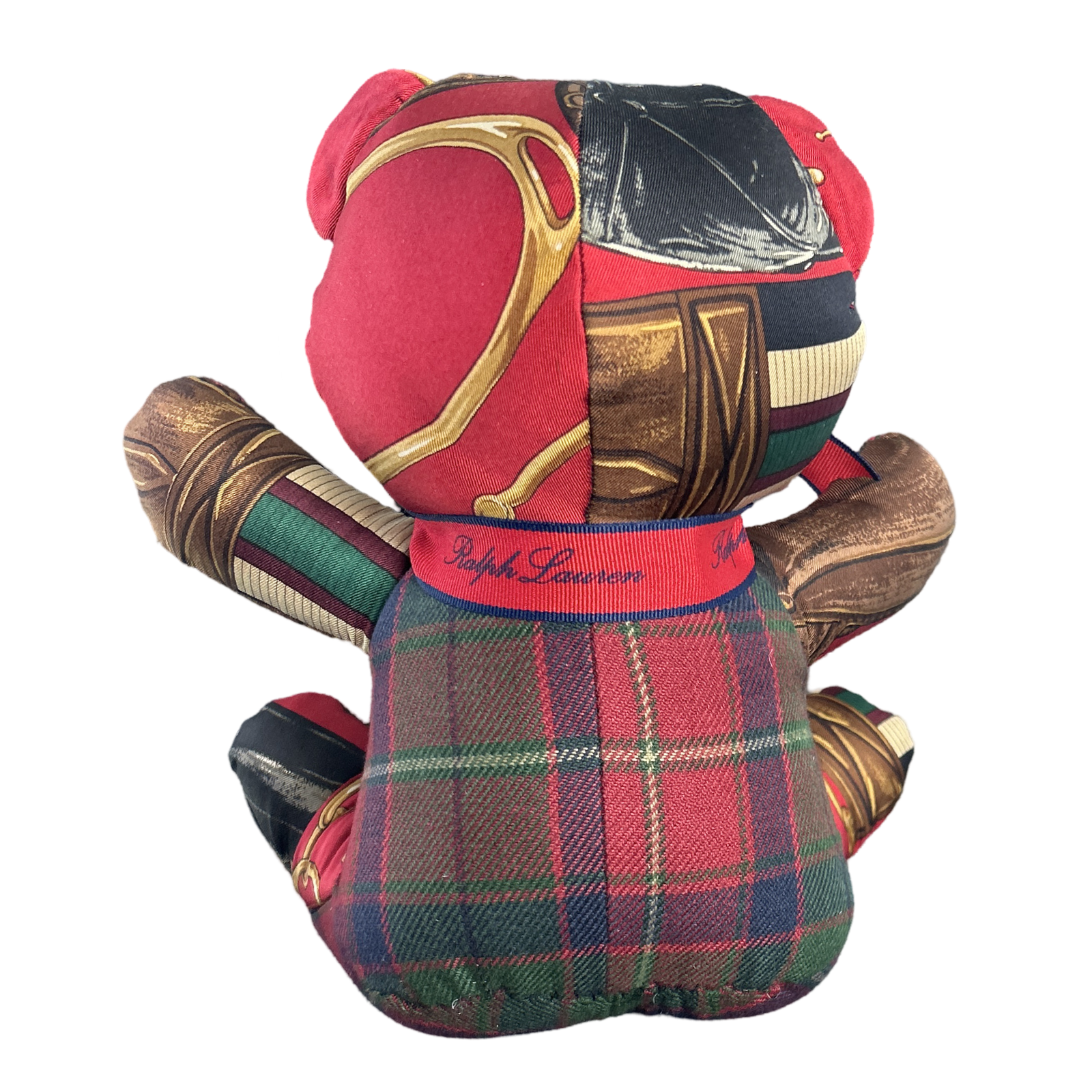 Equestrian Vintage Silk Scarf Tender Teddy Bear