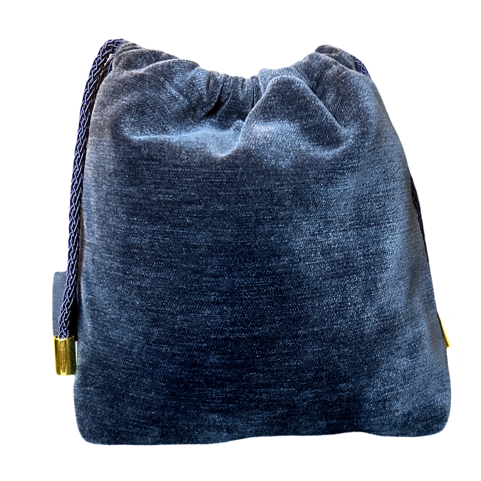Trotter Blue Vintage Scarf Drawstring Crossbody Bag