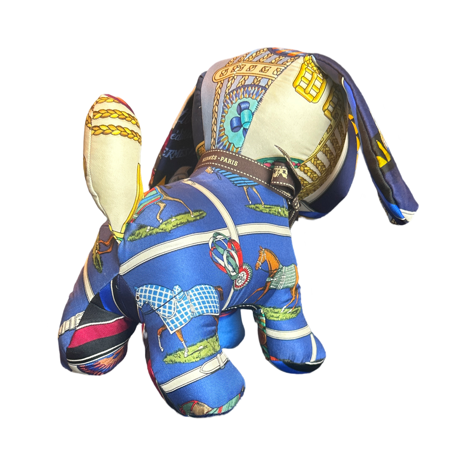 Vintage Silk Scarf Patchwork Puppy