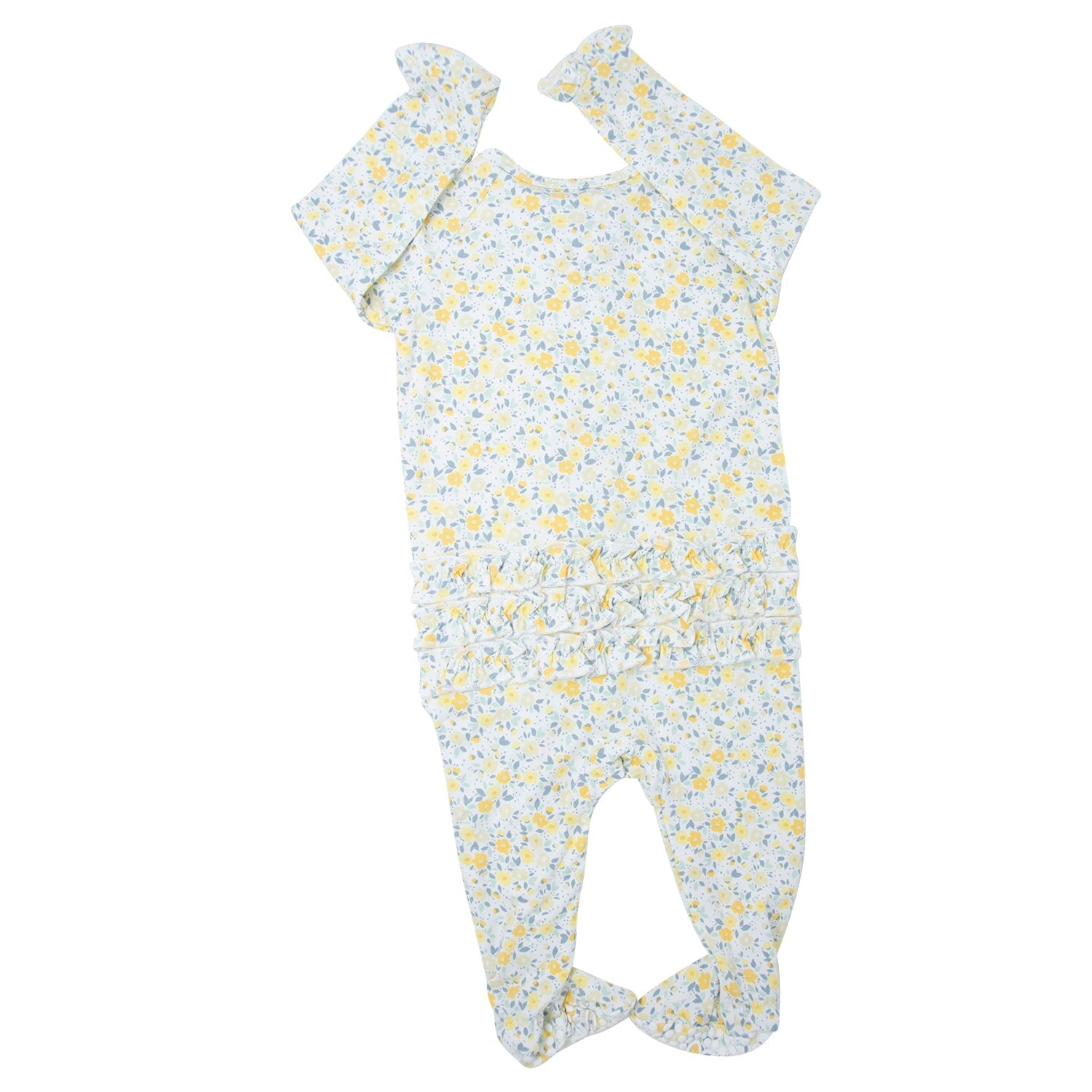 Ruffle Footie - Golden Sage