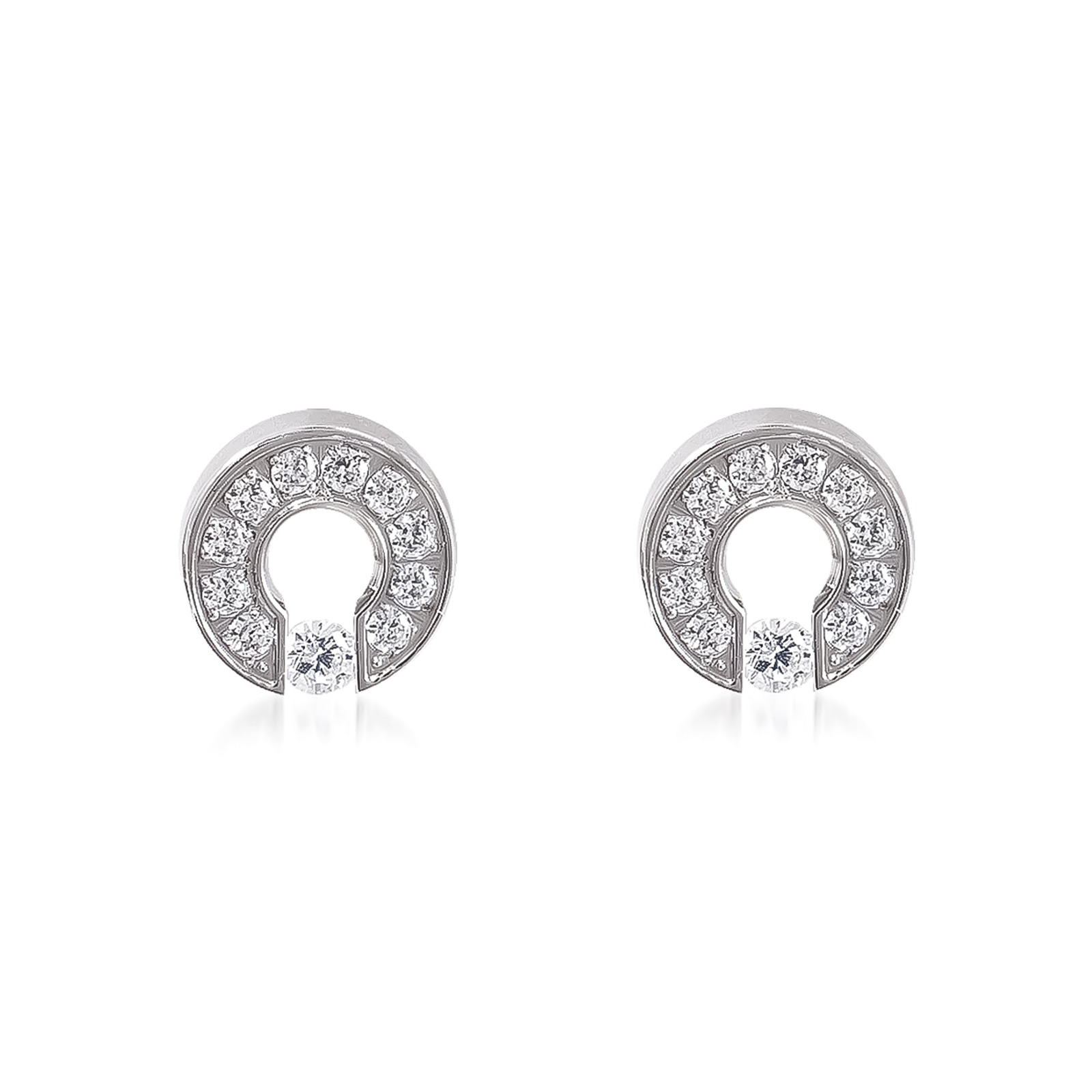 ER118W B.Tiff Pavé Barrel Earrings