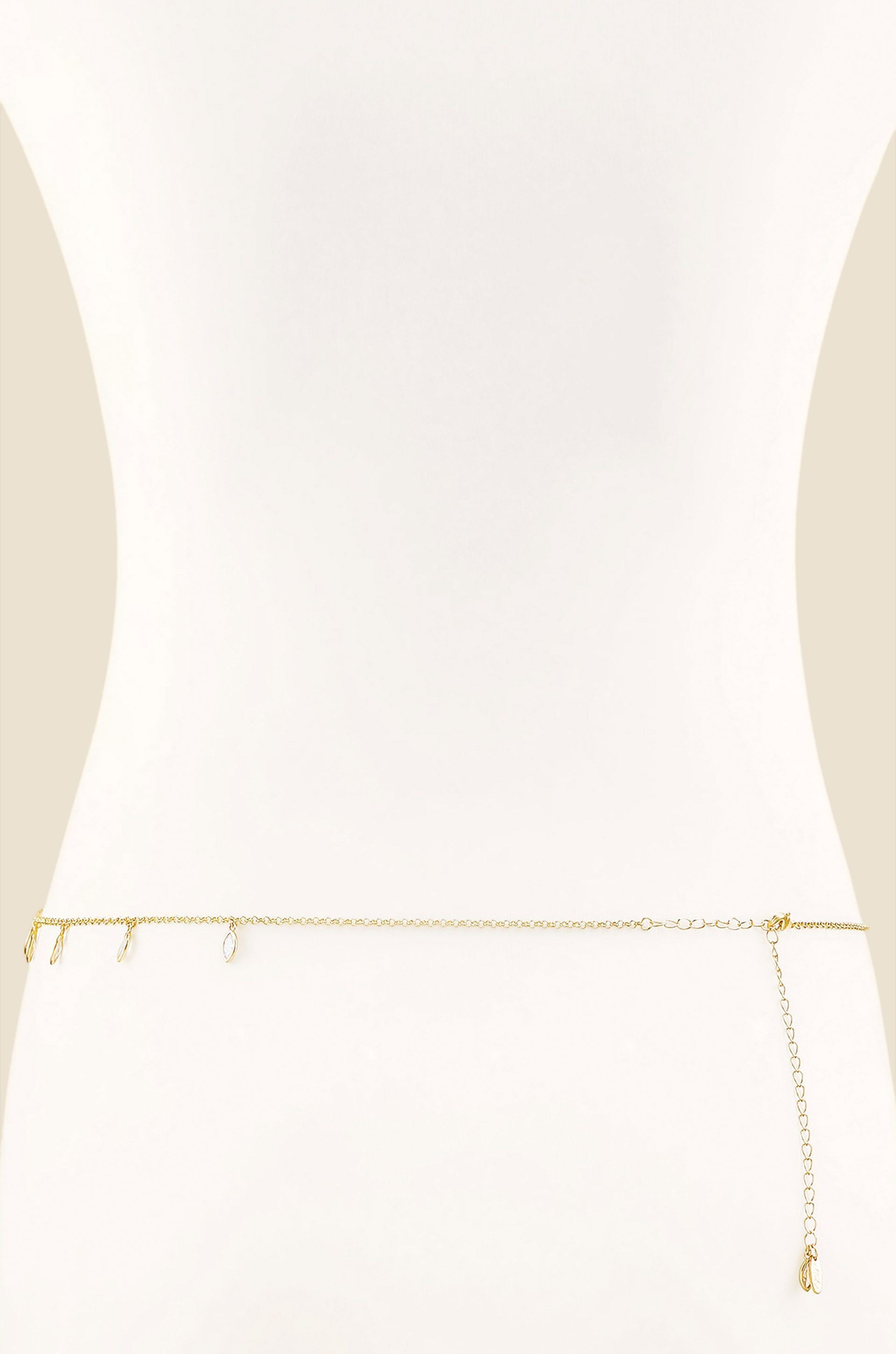 Crystal Droplet Thin Cha Body Chain