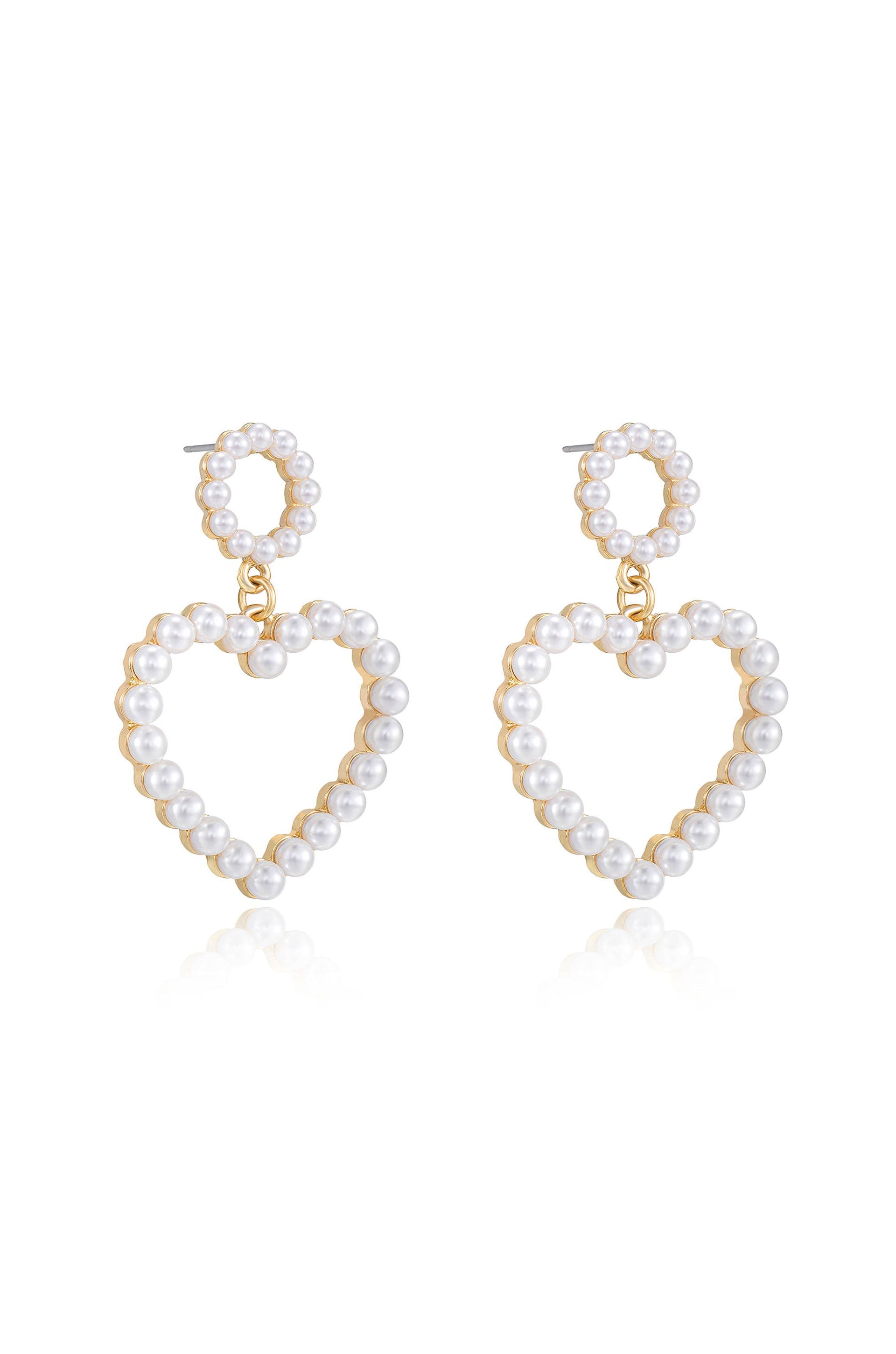 Loving Pearl Heart Earrings